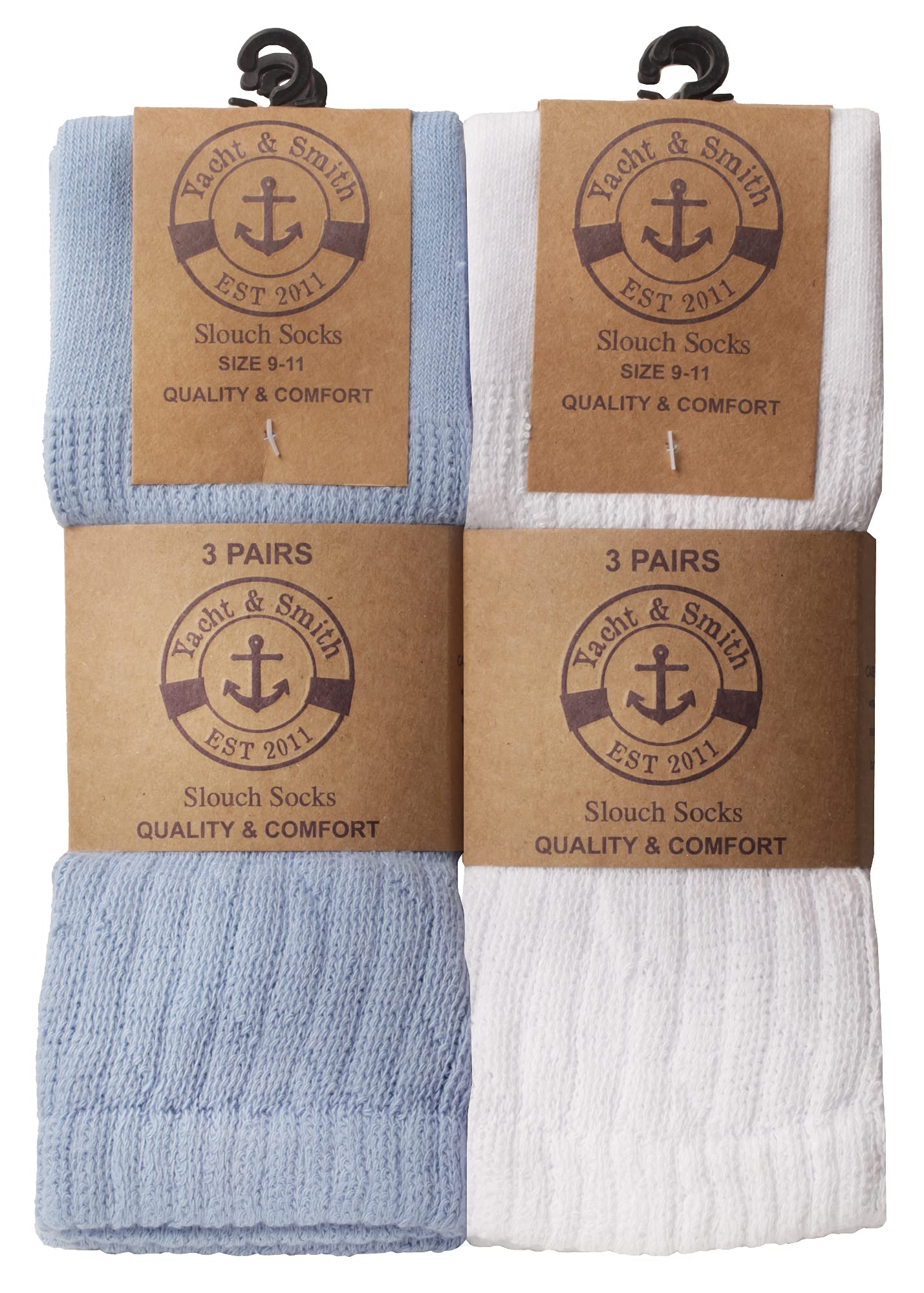 Yacht & Smith 120 Pack Women's Cotton Slouch Socks - Knee High Boot Socks for Women | Soft & Comfortable Crew Socks for Winter, Fall, and Casual Wear