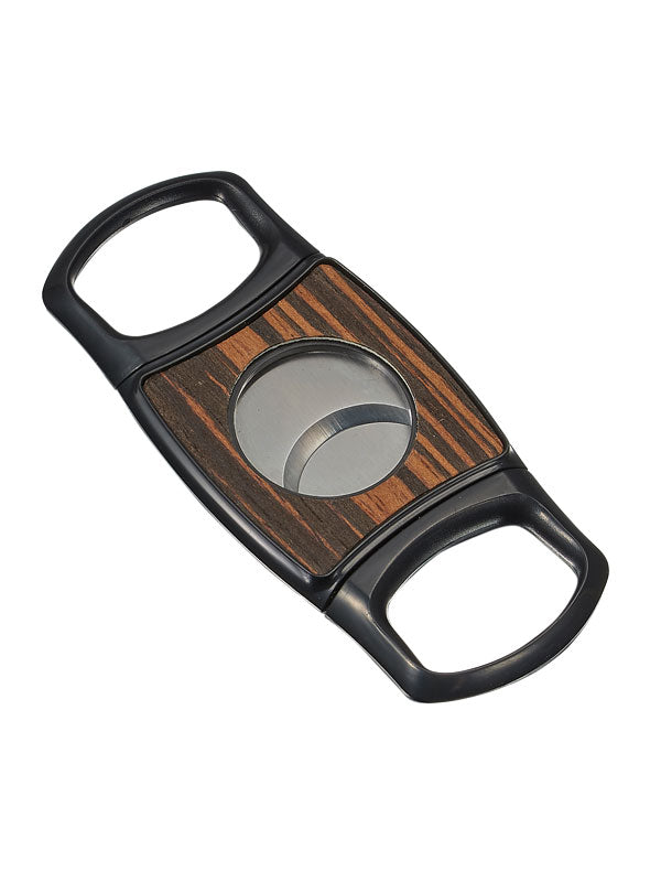 Premium Silvis Wood Plate Dual Blade Cigar Cutter - Sharp Stainless Steel Blades for Smooth Cut - Perfect for Cigar Aficionados & Gifts (Home, Office, Travel Use)