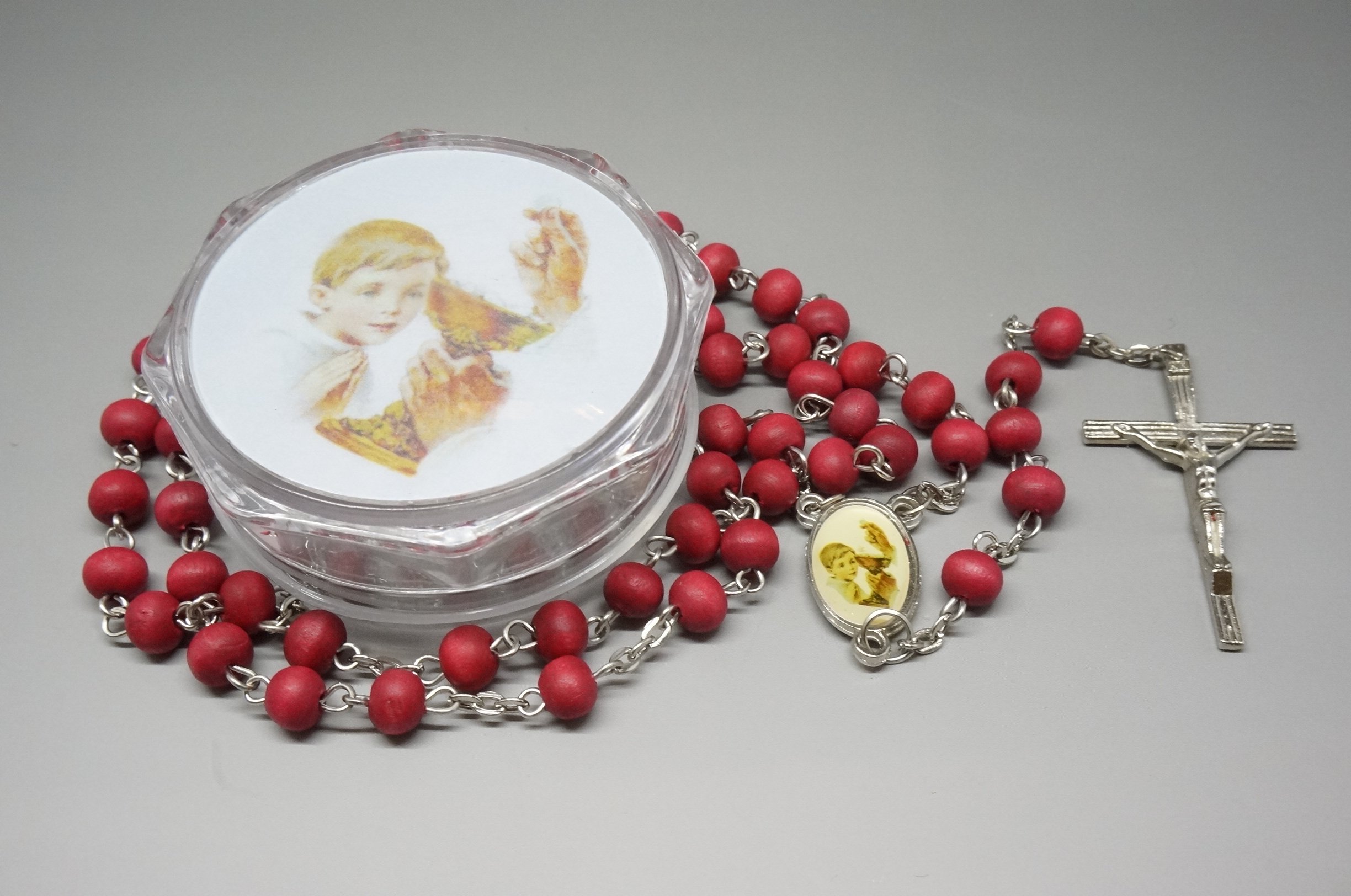 Boys First Communion Rosary - Handcrafted Rosewood Scented Catholic Prayer Beads with Gift Box | Perfect for First Holy Communion, Confirmation & Religious Gifts