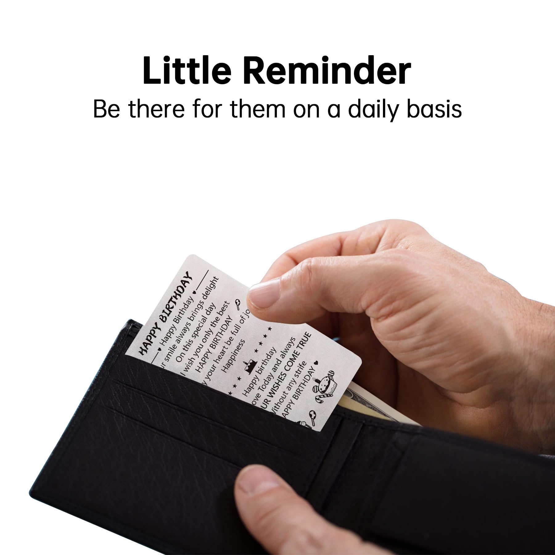 Personalized Engraved Stainless Steel Birthday Card Wallet Insert - Unique Gift for Him, Her, Lovers & Friends | Thoughtful Present for Men & Women | Perfect for Birthdays, Anniversaries & Special Occasions
