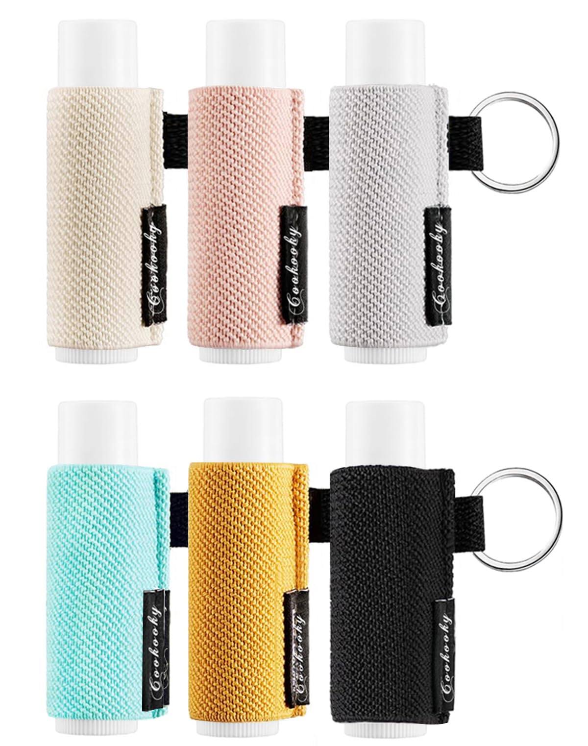 Cute Minimalist Lip Balm Keychain Holder - Chapstick Holder for Keys, Purse & Backpack - Perfect for Travel, Hiking & Daily Use