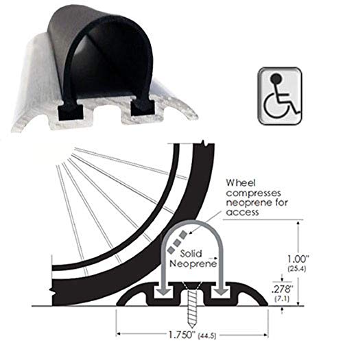 Gordon Glass® ADA Compliant Wheelchair Accessible Shower Threshold - 72