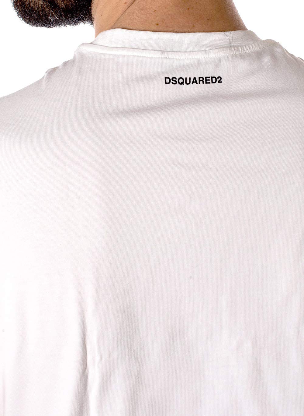 DSQUARED2 Men's Basic White T-Shirts Twin Pack - Soft Cotton Crew Neck Tees for Casual Wear & Layering | Perfect for Everyday Outfits, Gym, and Street Style