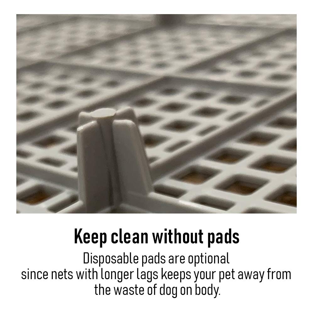 PS KOREA Indoor Dog Potty Tray with Leak-Proof Protection Walls - No Spill Pet Toilet for Small Dogs - Keep Paws Dry & Floors Clean (Wine Red) - Perfect for Apartments, Puppy Training & Elderly Dogs