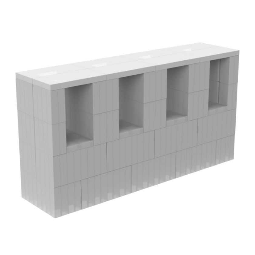EverBlock 4-Foot TV Stand and Entertainment Console Kit - Modern Translucent Design for Living Room, Bedroom & Home Theater Setup