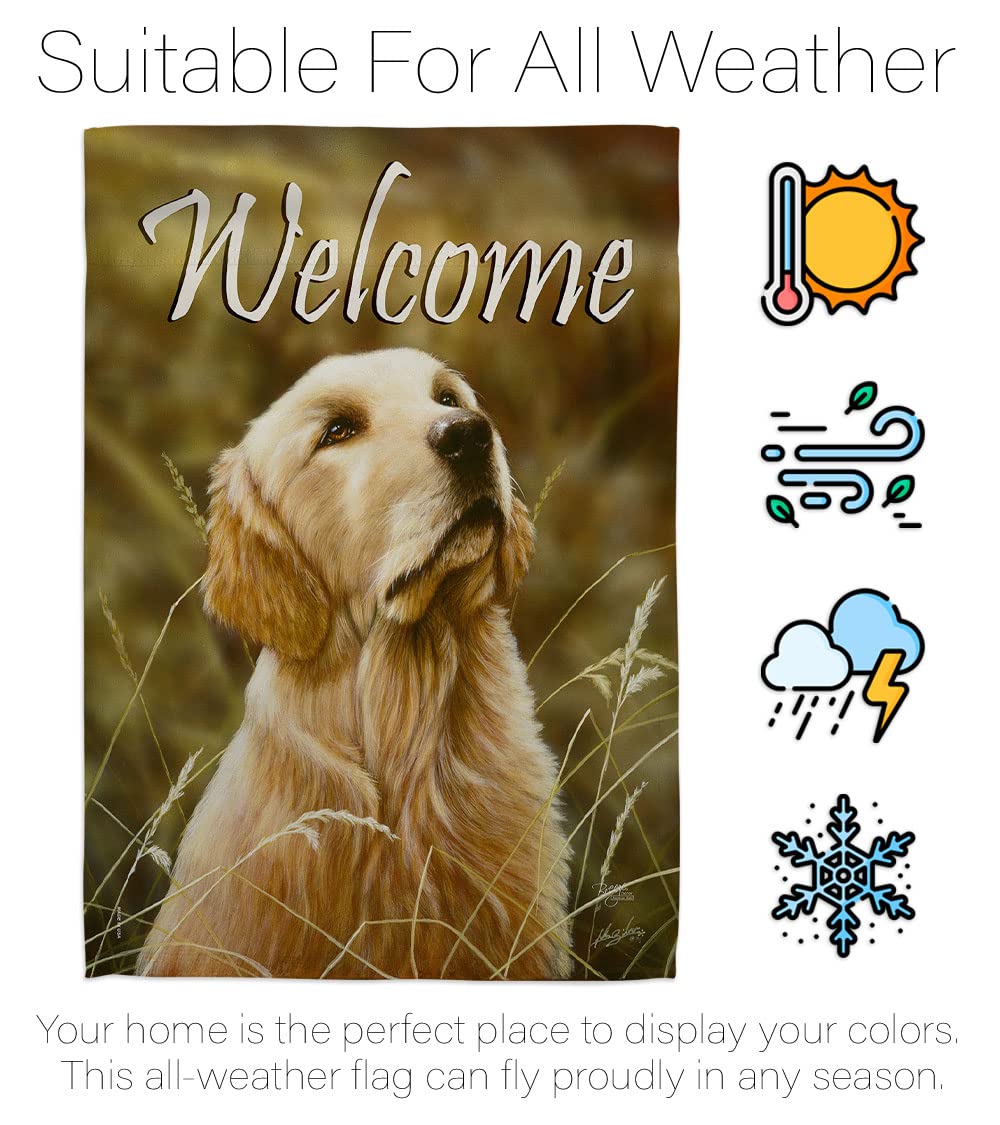 Yellow Lab Nature Pets House Flag Set 28