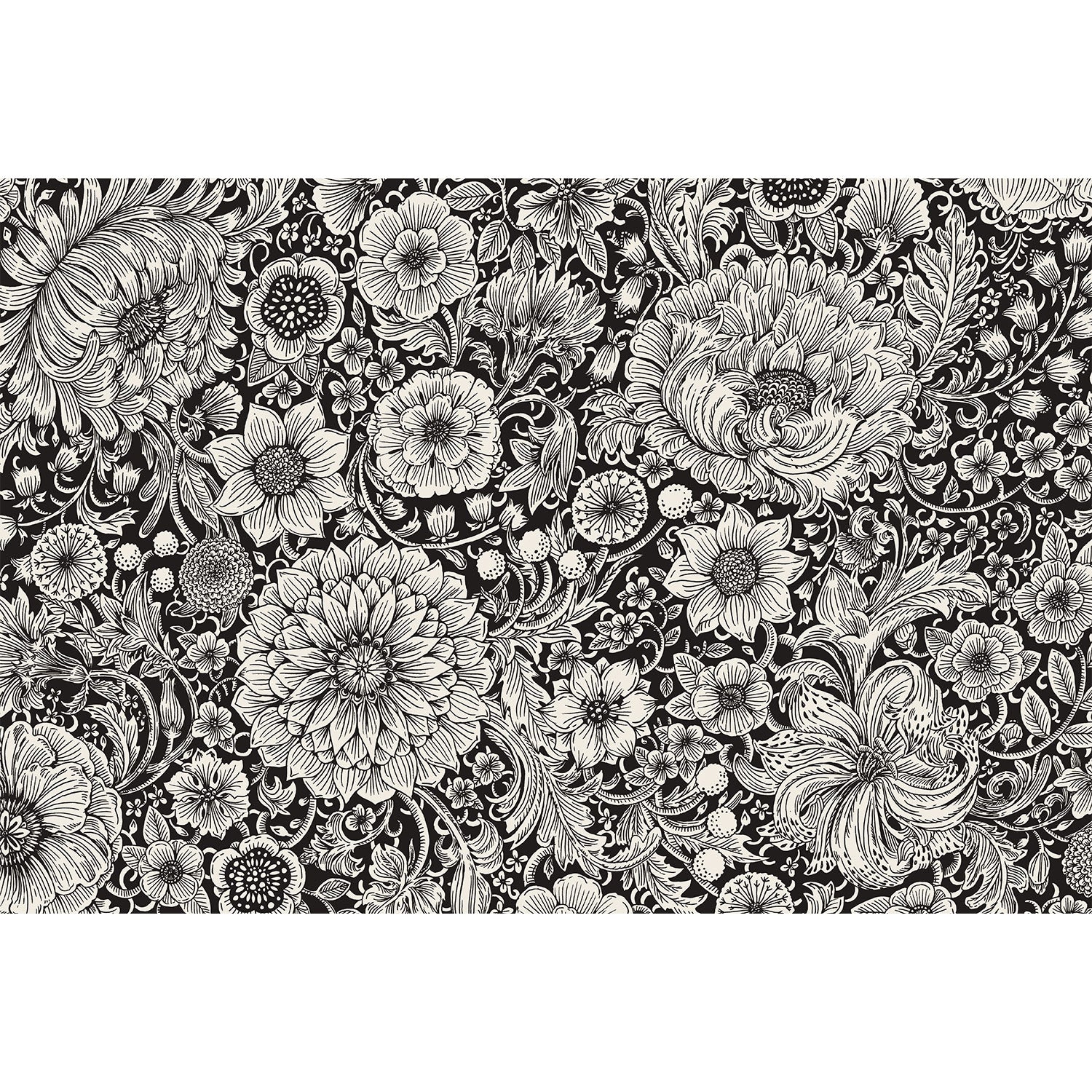 Elegant Ebony Harvest Bouquet Placemat Set - Perfect for Thanksgiving, Fall Decor & Holiday Table Settings
