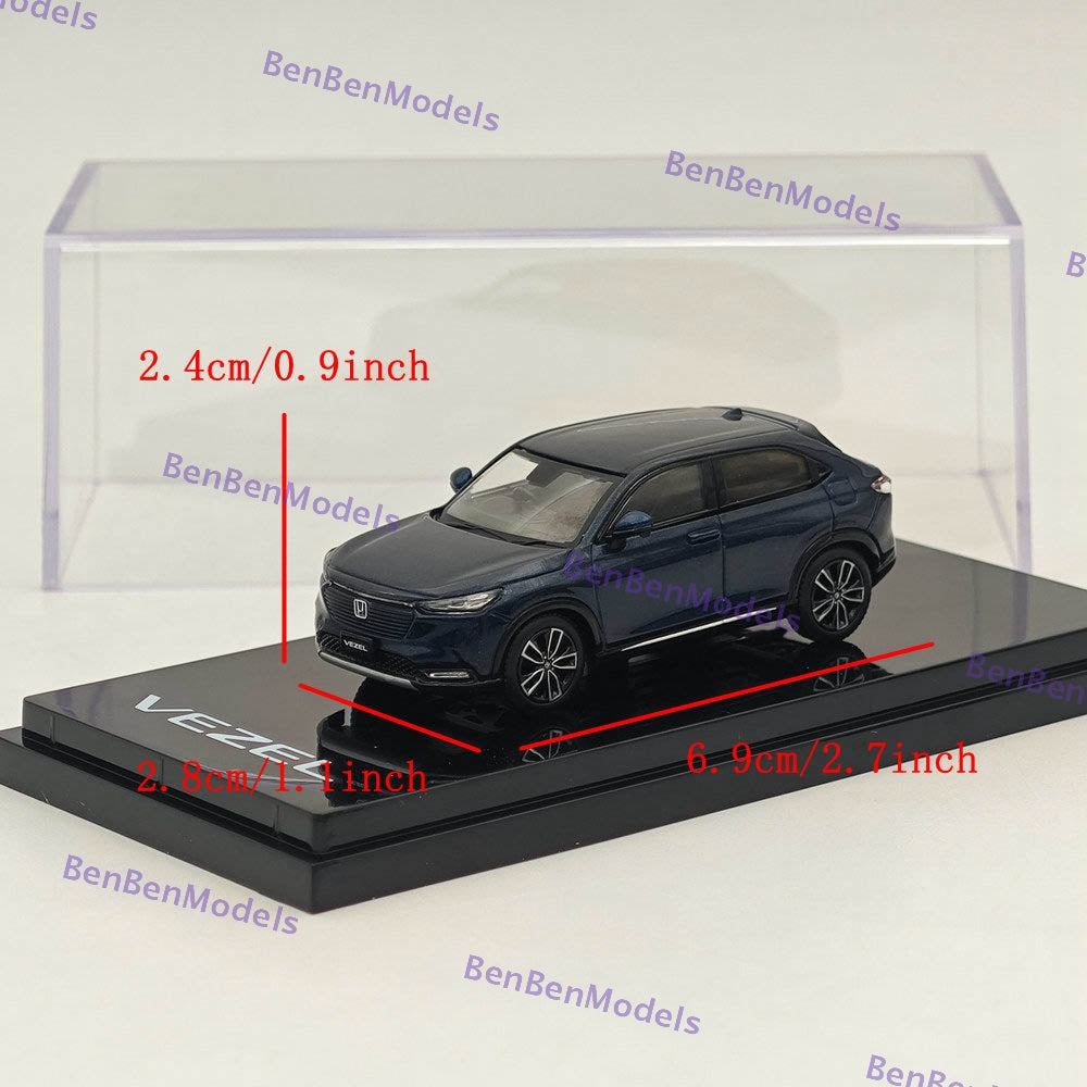 1/64 Scale Hobby Japan VEZEL e: HEV Z Midnight Blue Beam Metallic Diecast Car Model HJ641071ABL - Perfect for Collectors, Display, and Racing Enthusiasts