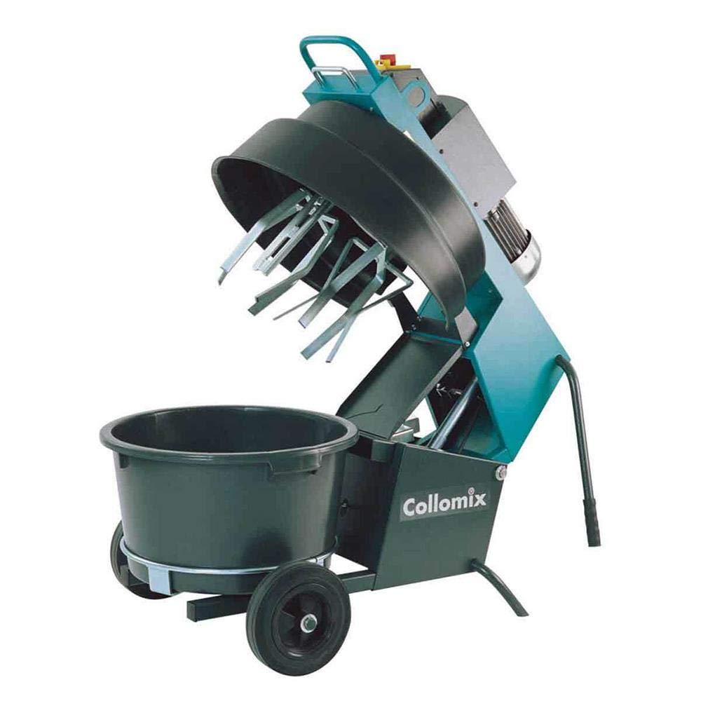 COLLOMIX XM 2 650 Heavy Duty 14-Gallon Forced-Action Mixer with 2-Speed Control & Timer - Professional Construction Material Mixer for Concrete, Mortar, Plaster - Perfect for Job Sites and DIY Projects