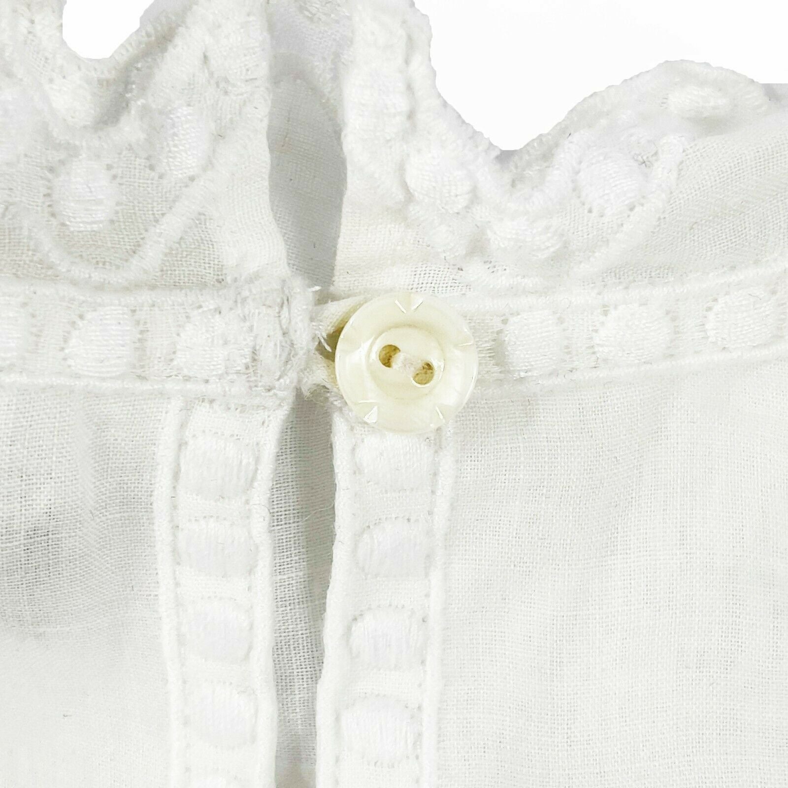 Isabel Marant 18 Nust White High Neck Sleeveless Embroidered Blouse - Women's XS (US Size 34) - Perfect for Summer Parties & Formal Occasions