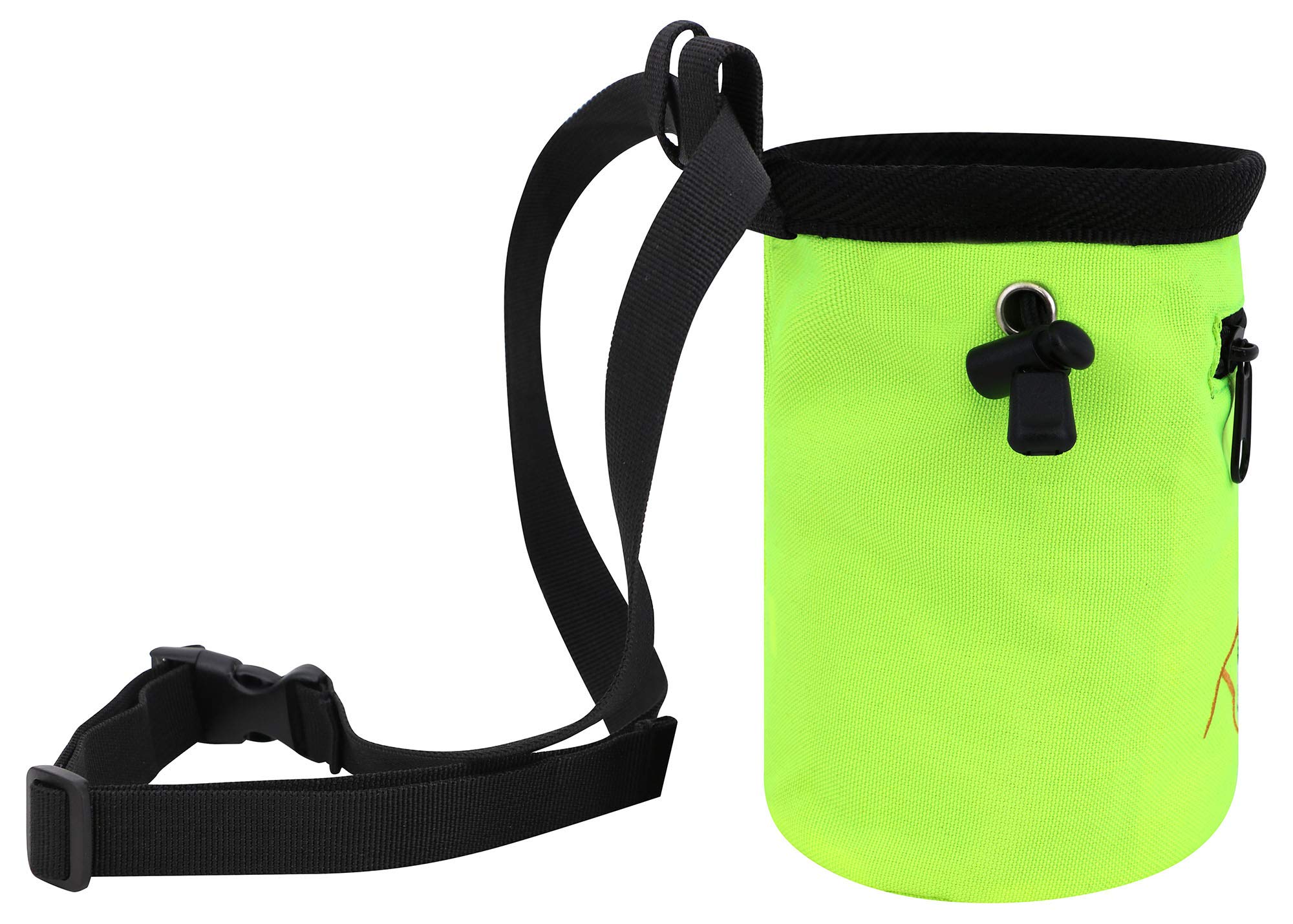 AMC Rock Climbing Chalk Bag with Panda Embroidery & Zipper Pocket - Perfect for Bouldering, Gym Training & Outdoor Climbing Adventures