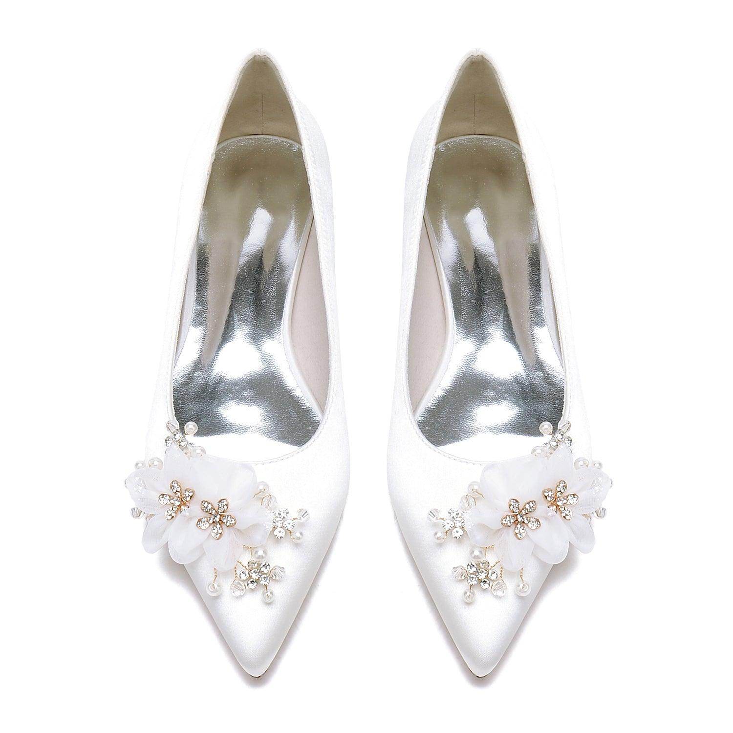 Flat Heel 2.5cm Silk-Like Comfortable Shoes CK0430 - Perfect for Office, Wedding & Daily Wear