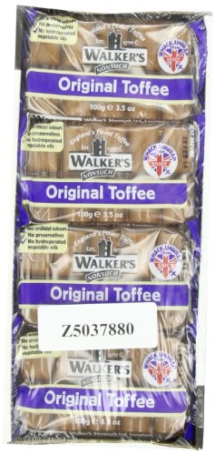 Walkers Original Toffee Bars 12-Pack - Sweet Snack for Office & Travel