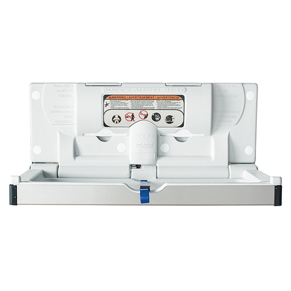 Stainless Steel Baby Changing Station - 100SSC R Horizontal Recessed Mount for Public Restrooms & Daycare Centers | ADA Compliant, Durable & Hygienic Nursery Changing Table for Parents & Caregivers