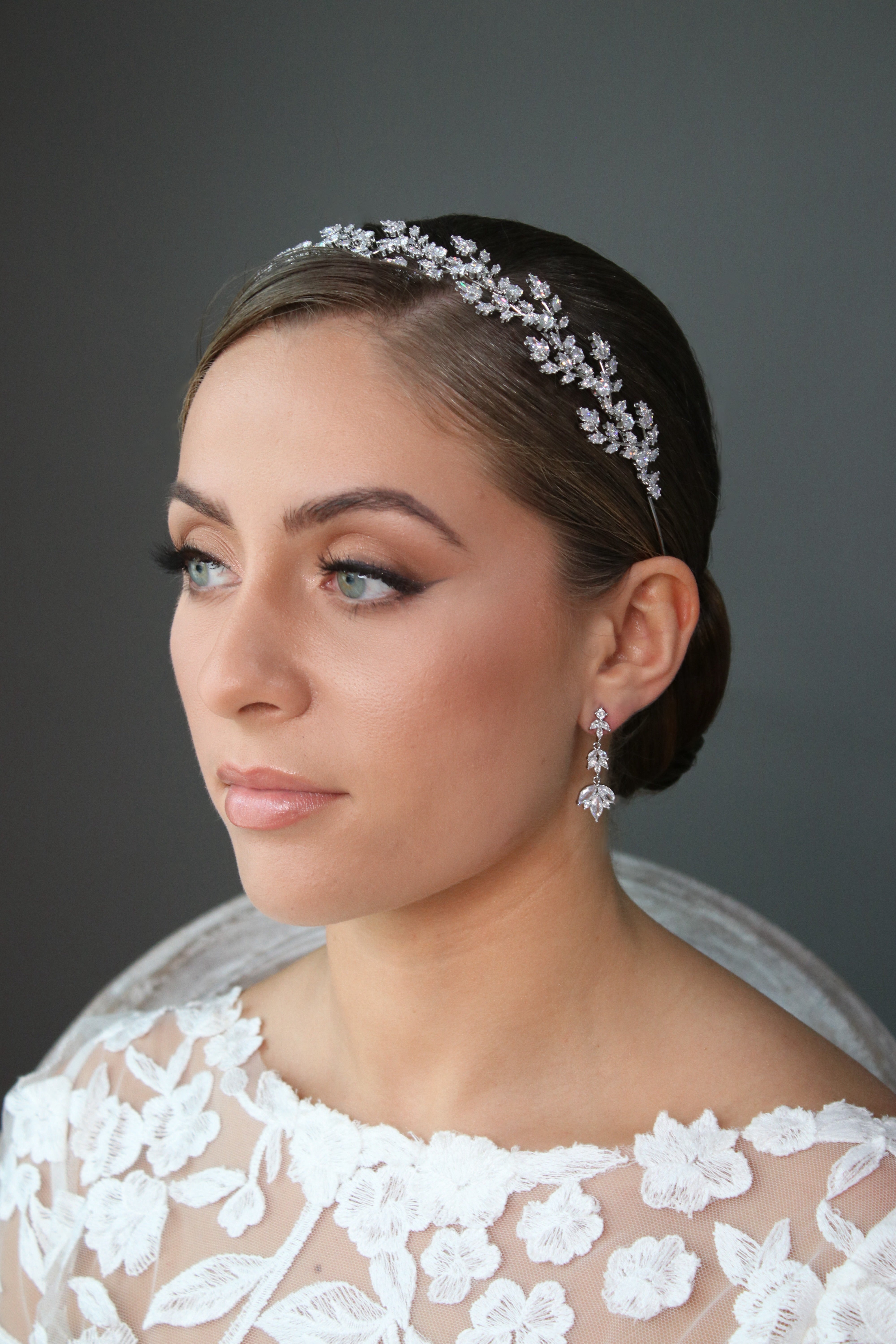 PENELOPE Simulated Diamond Headband - Elegant Rhinestone Hair Accessory for Women | Perfect for Weddings, Parties & Special Occasions