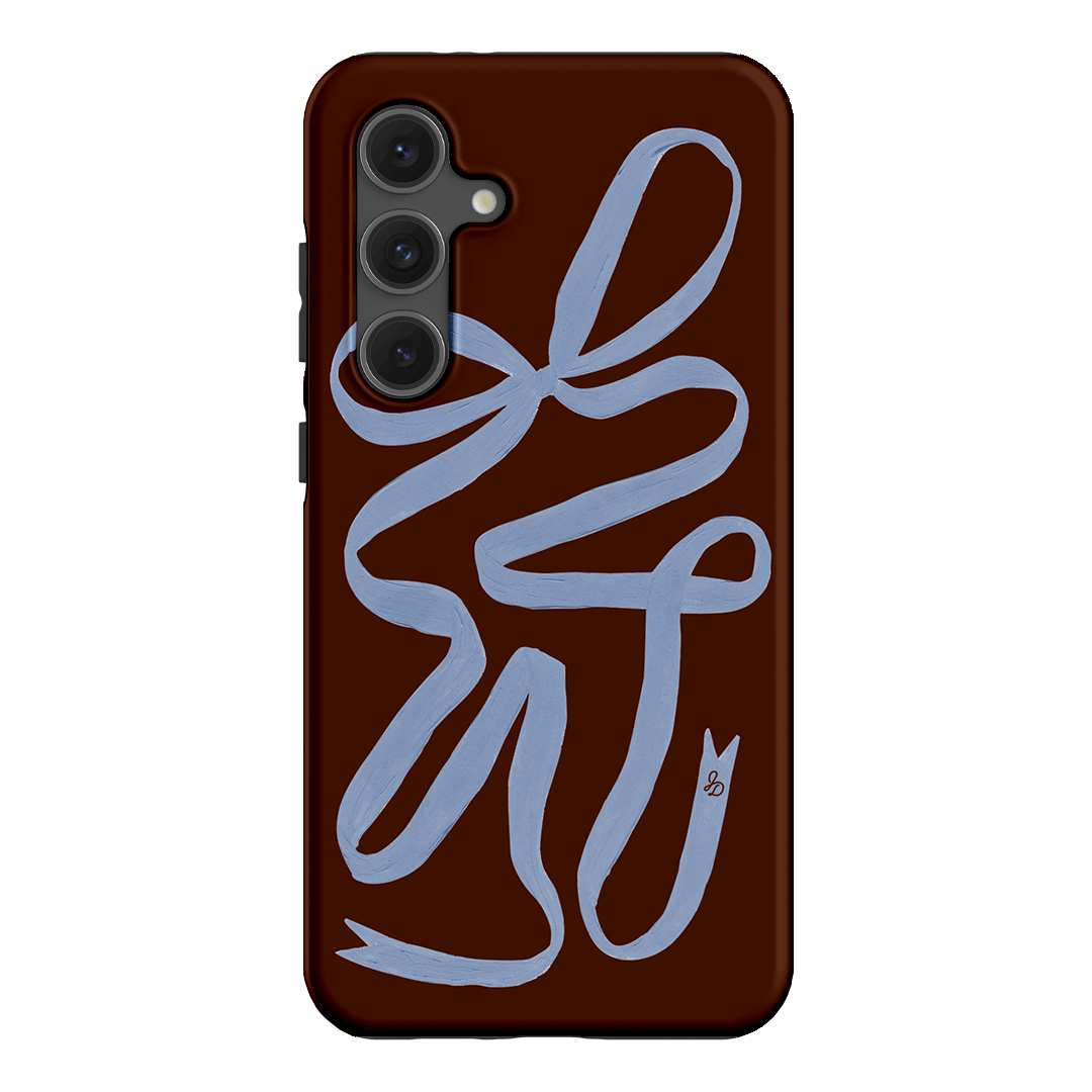 Elegant Mocha Ribbon Phone Case - Slim Protective Cover for iPhone & Samsung - Perfect for Everyday Use, Parties & Gifts