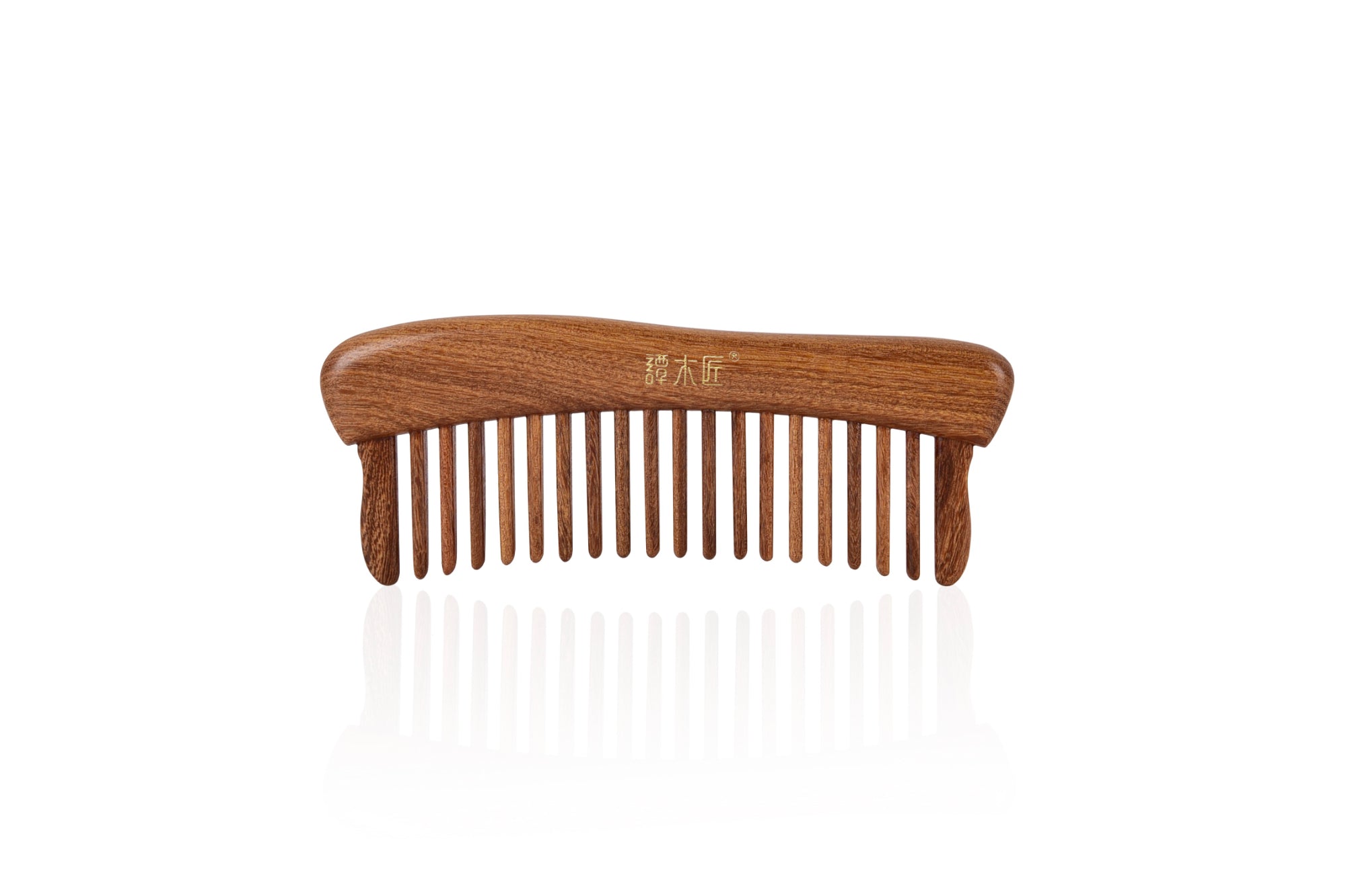 Premium Teak Wood Comb with Inlaid Teeth - Natural Hair Care for Smooth & Tangle-Free Styling - Perfect for Daily Grooming, Travel & Salon Use