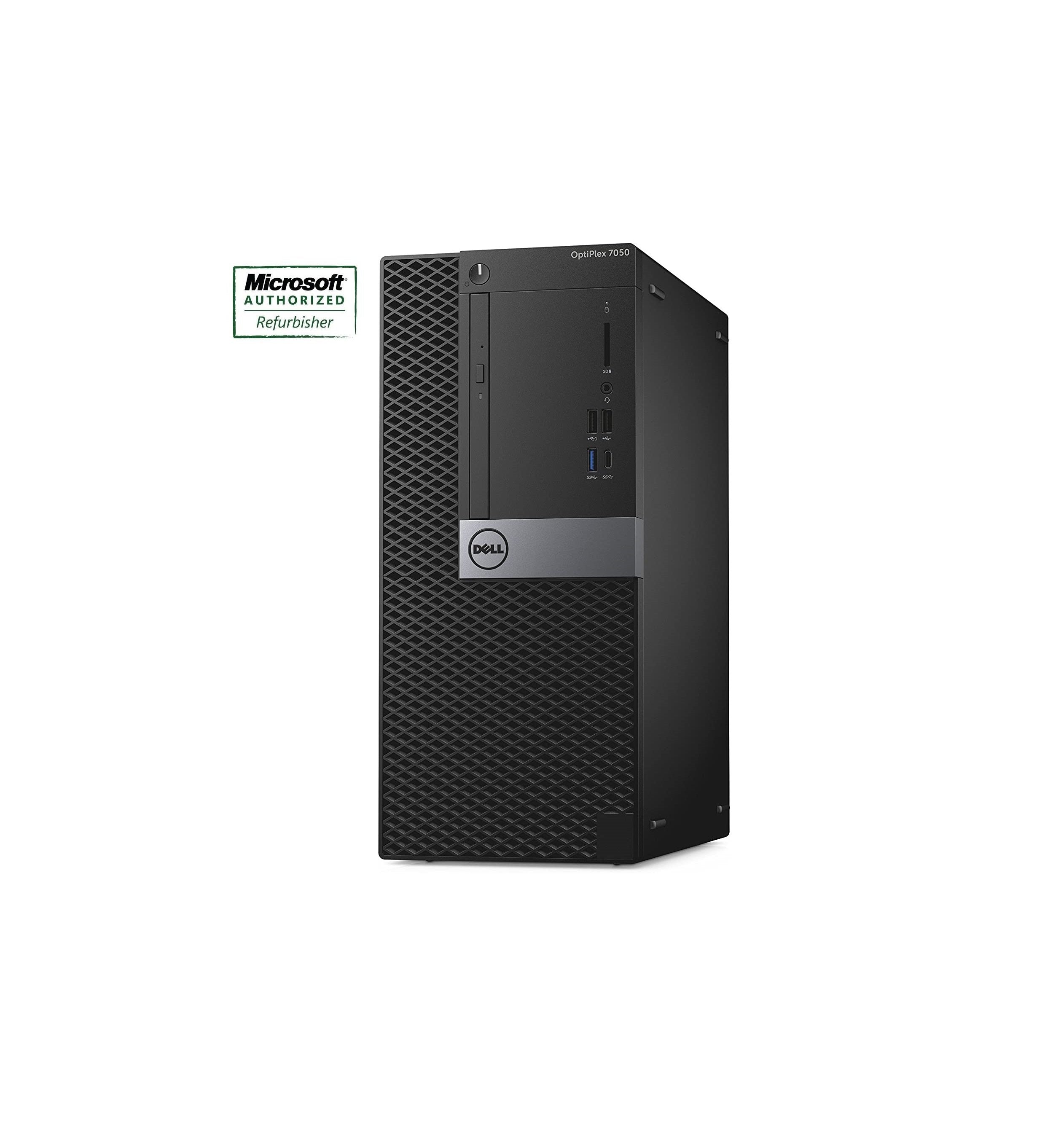 Refurbished Dell OptiPlex 7050 Tower PC - Intel Core i7-6700 3.4GHz, 16GB RAM, 512GB SSD, Windows 10 Pro - Perfect for Home Office, Business Workstations & Gaming Setups