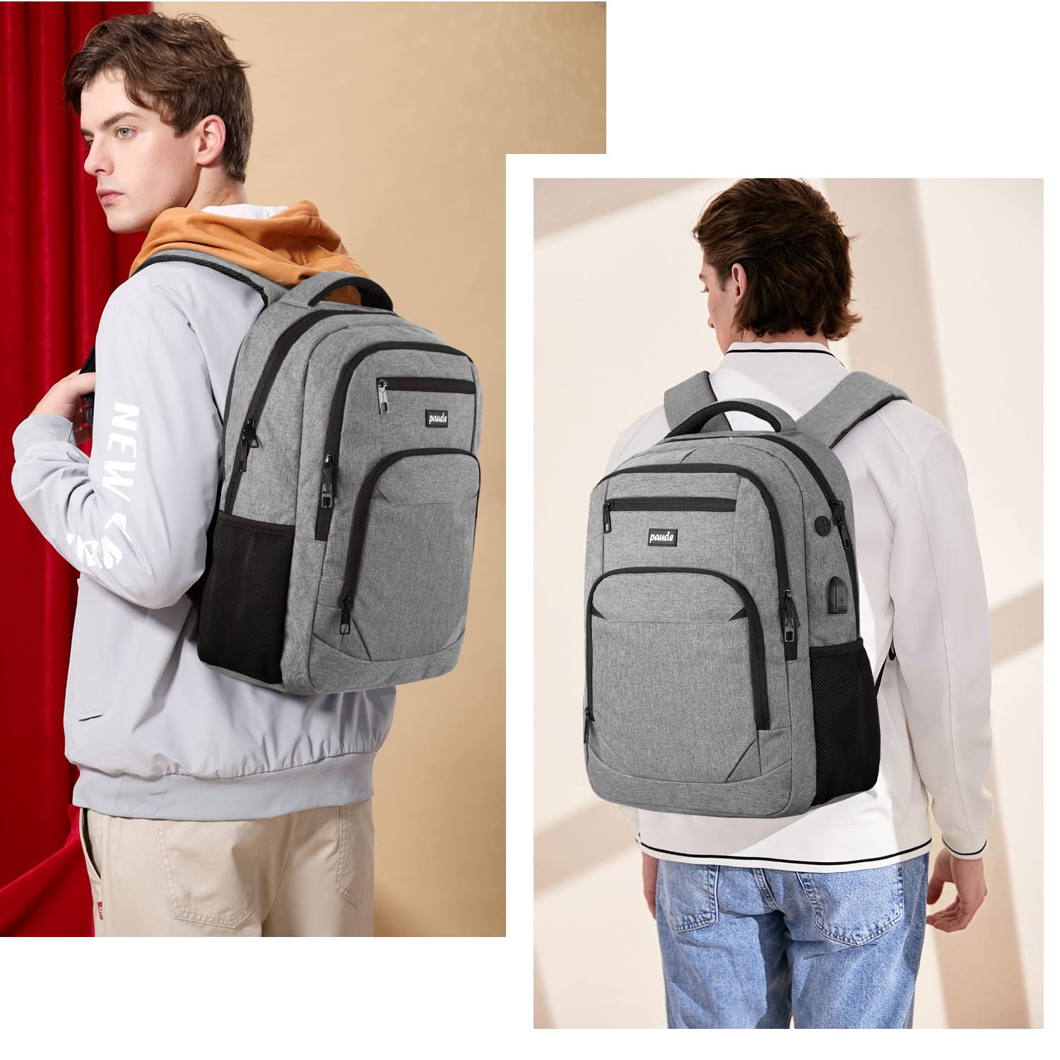 **17.3 Inch Waterproof Laptop Backpack with USB Charging Port - Durable School & Travel Backpack for Teen Boys & College Students - Perfect for School, Work, Commuting & Outdoor Adventures**
