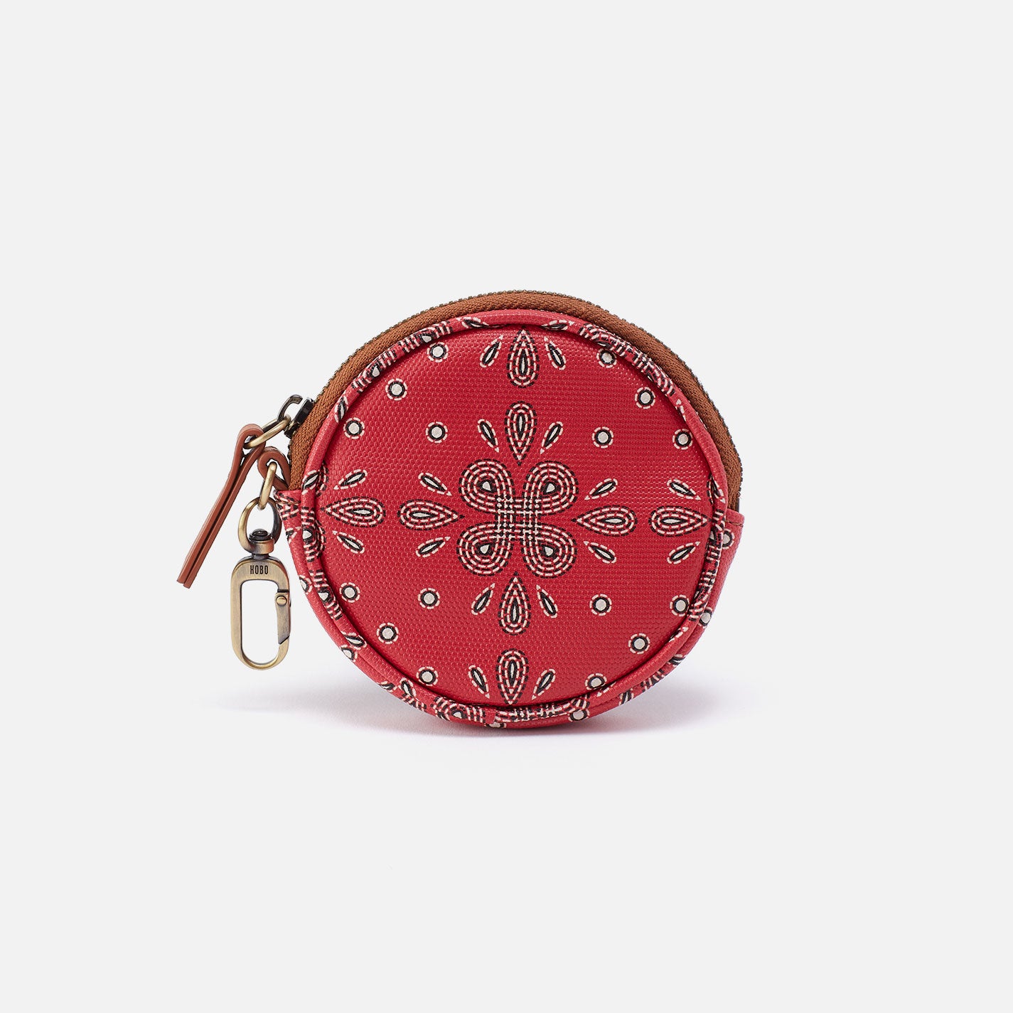 Revolve Small Bag Charm In Coated Canvas - Red Journey Bandana | Cute Accessory for Handbags, Backpacks & Travel Luggage | Perfect Gift for Women & Girls