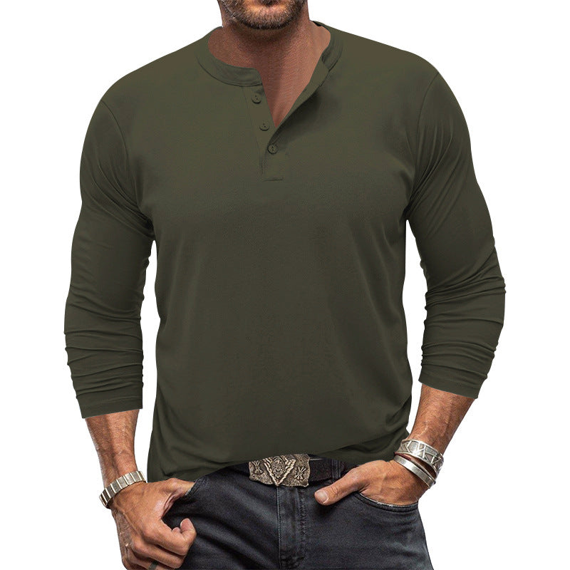 Men's Long Sleeve Crew Neck T-Shirt - Soft Cotton Casual Shirt for Everyday Wear | Perfect for Work, Outings & Layering