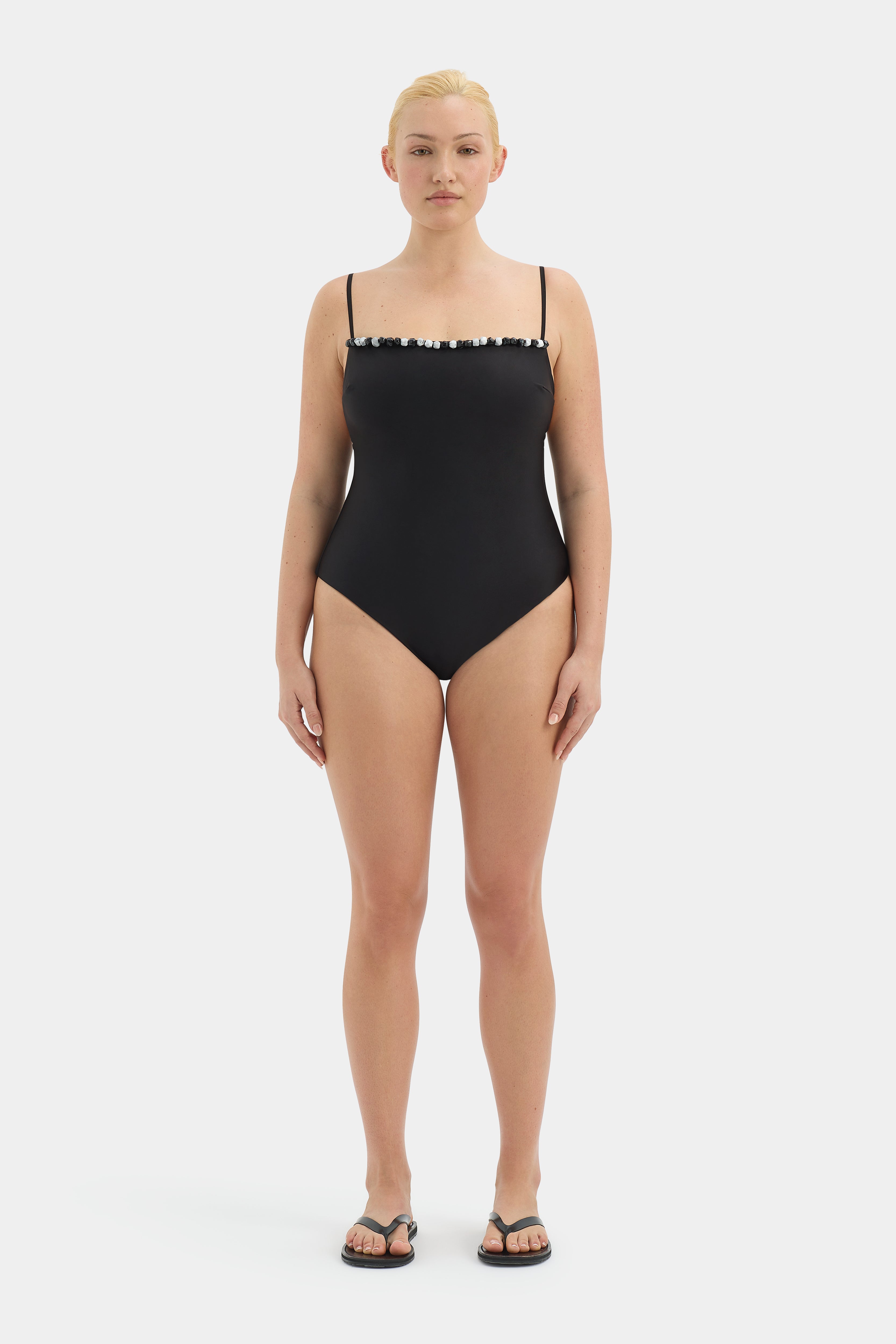 Baci Beaded One Piece Swimsuit - Stylish & Comfortable Women's Bathing Suit for Beach, Pool & Vacation | Fashionable & Sexy Monokini for Summer