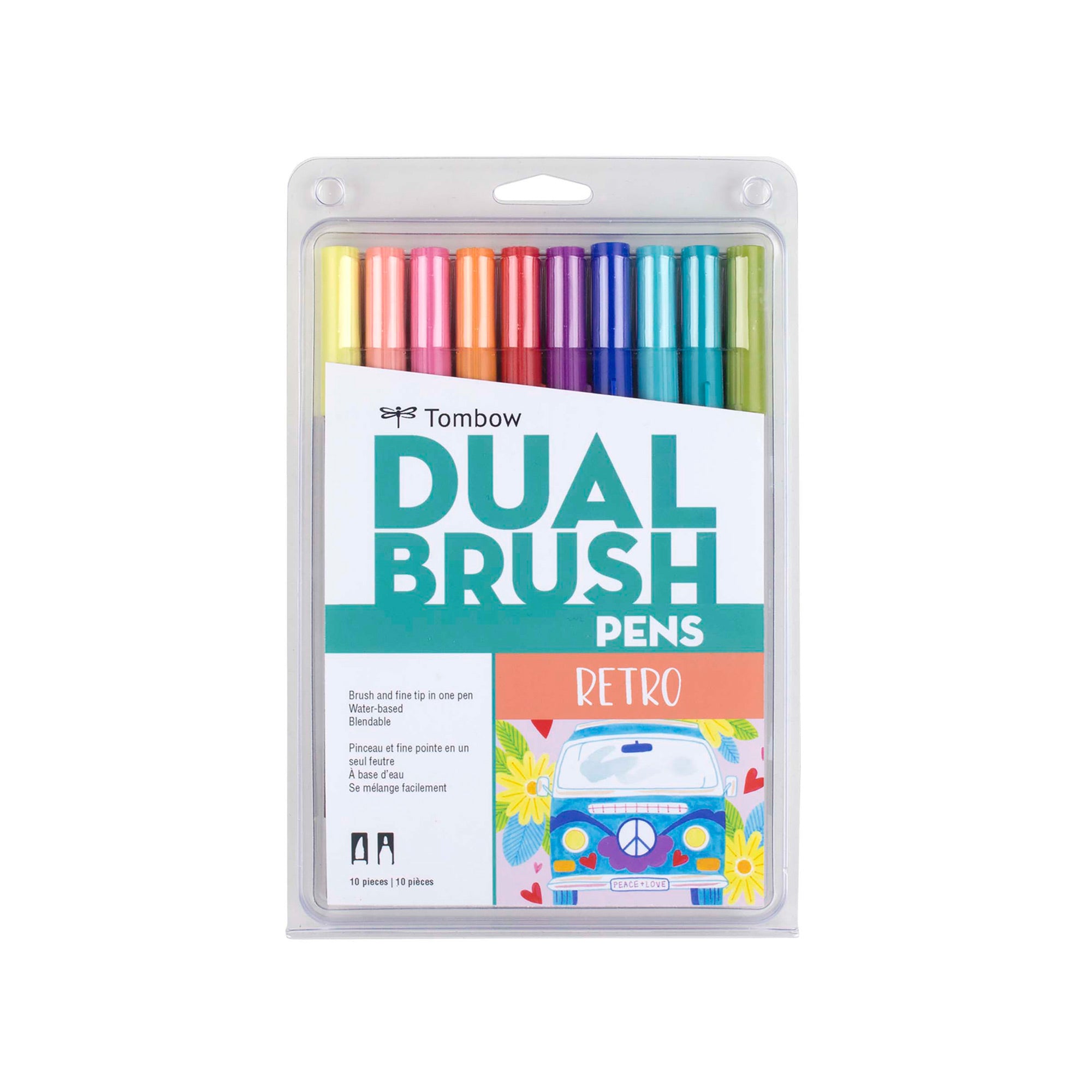 10 Pack Dual Brush Pens - Vibrant Colors for Calligraphy, Hand Lettering & Art Projects - Perfect for Bullet Journals, Scrapbooking & DIY Crafts