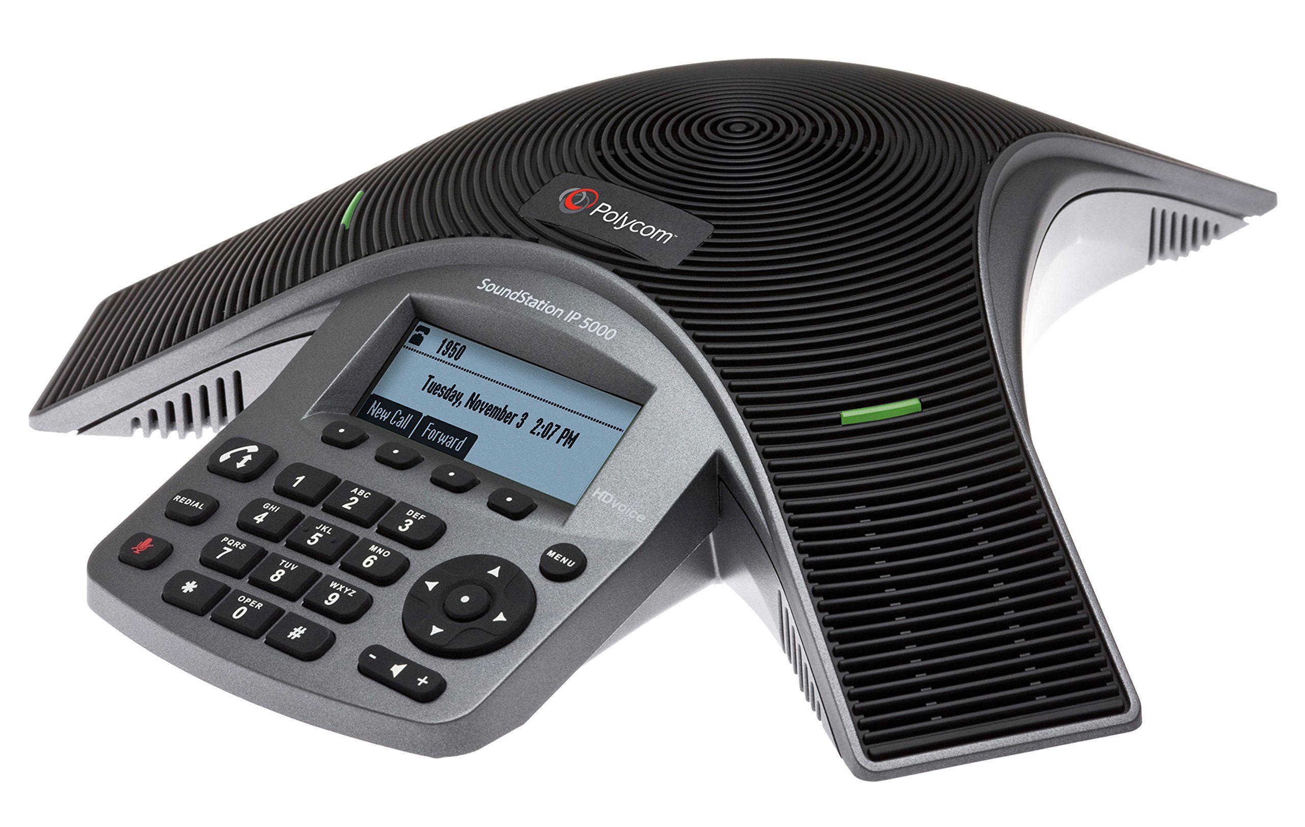 Polycom IP5000 VoIP Desk Phone - SoundStation with HD Audio (Renewed, Black) for Home Office & Business Conference Calls