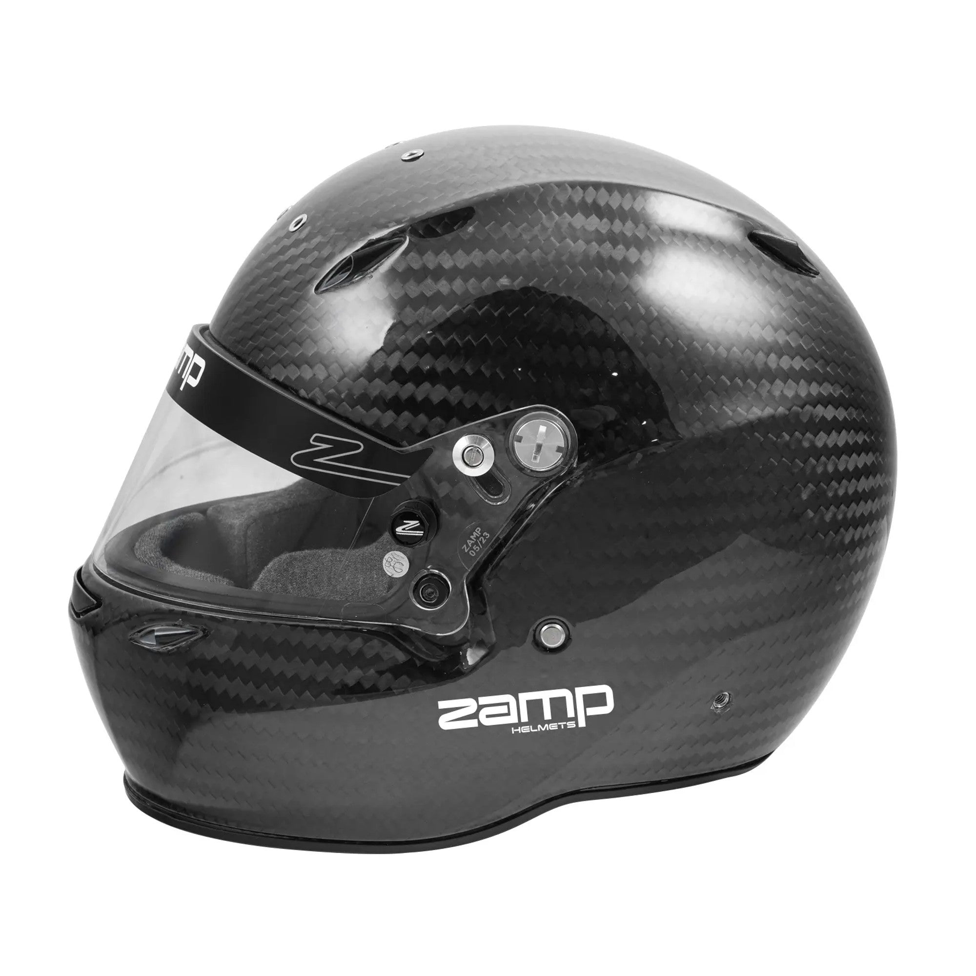 Zamp ZR 90 Gloss Carbon Fiber Racing Helmet - FIA 8860 2018 & Snell SA2020 Certified - Lightweight Motorsport Helmet for Track Racing, Karting, and High-Speed Driving