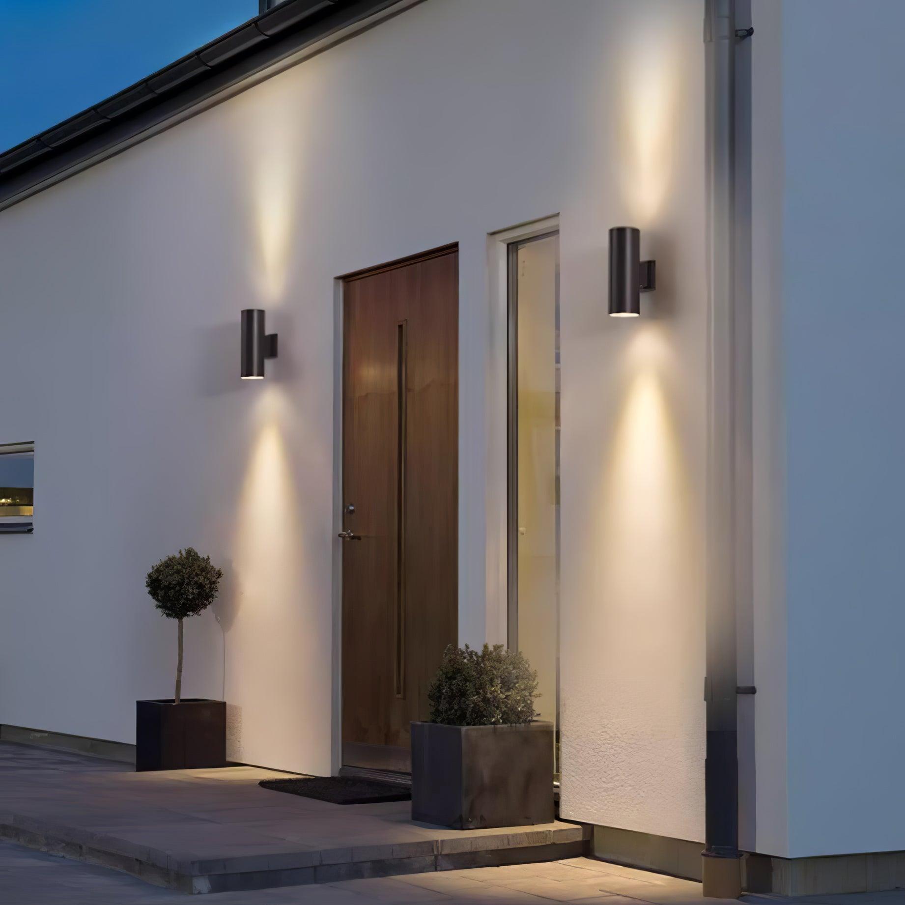 Modern Cylindrical Outdoor Wall Light - Weatherproof LED Sconce for Porch, Patio & Garden - Durable Exterior Lighting for Home & Commercial Use