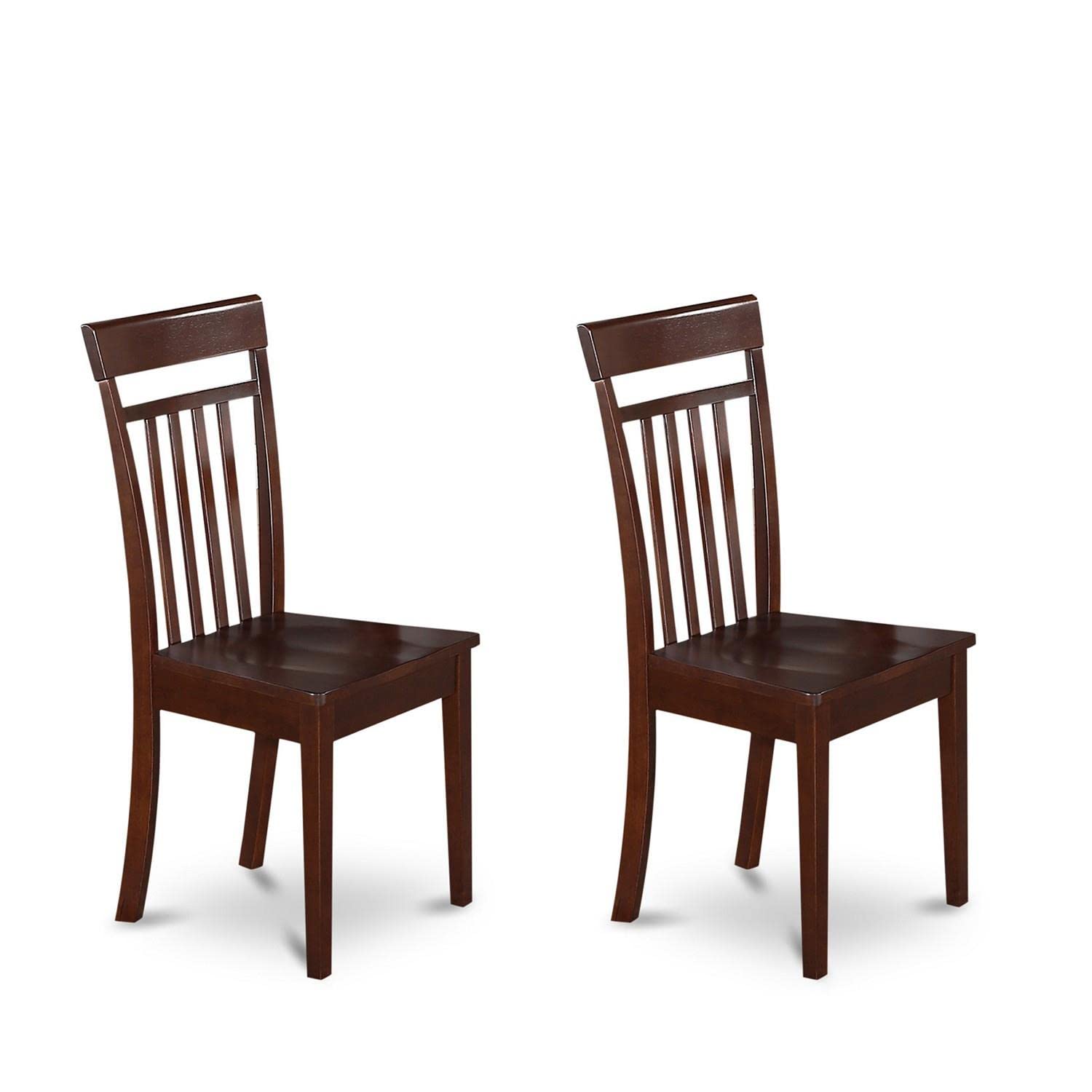 East West Furniture ANCA3-MAH-W 3-Piece Round Dining Table Set with Pedestal Base & 2 Chairs - 36x36 Inch Mahogany - Space-Saving Kitchen & Small Apartment Dining Solution for Breakfast Nooks, Compact Kitchens & Cozy Dining Areas