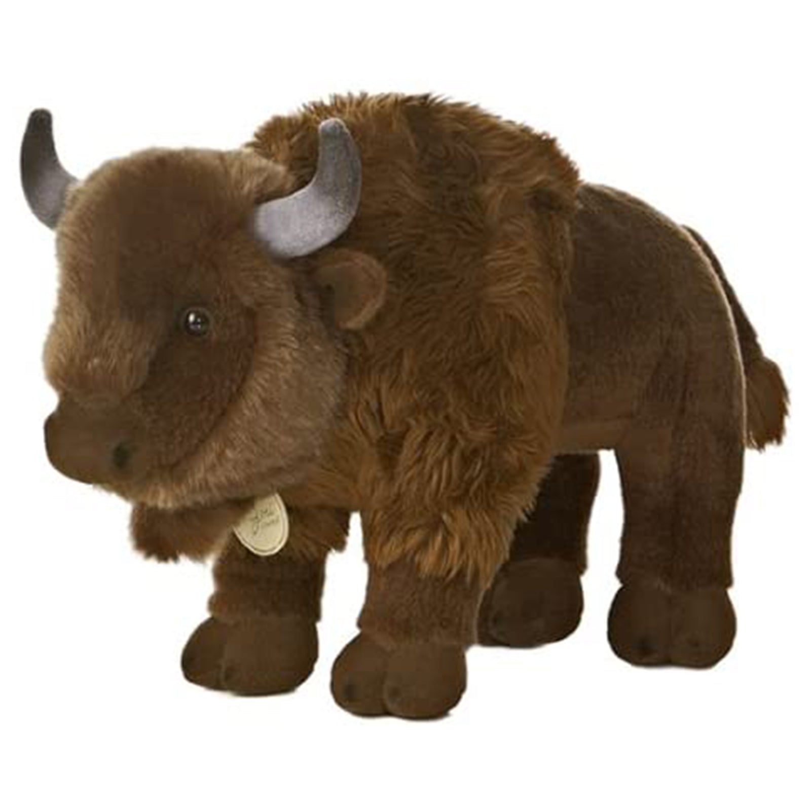 Aurora Miyoni Bison 14 Inch Soft Plush Stuffed Animal Toy - Perfect for Kids' Bedroom Decor, Cuddling, and Gift Giving