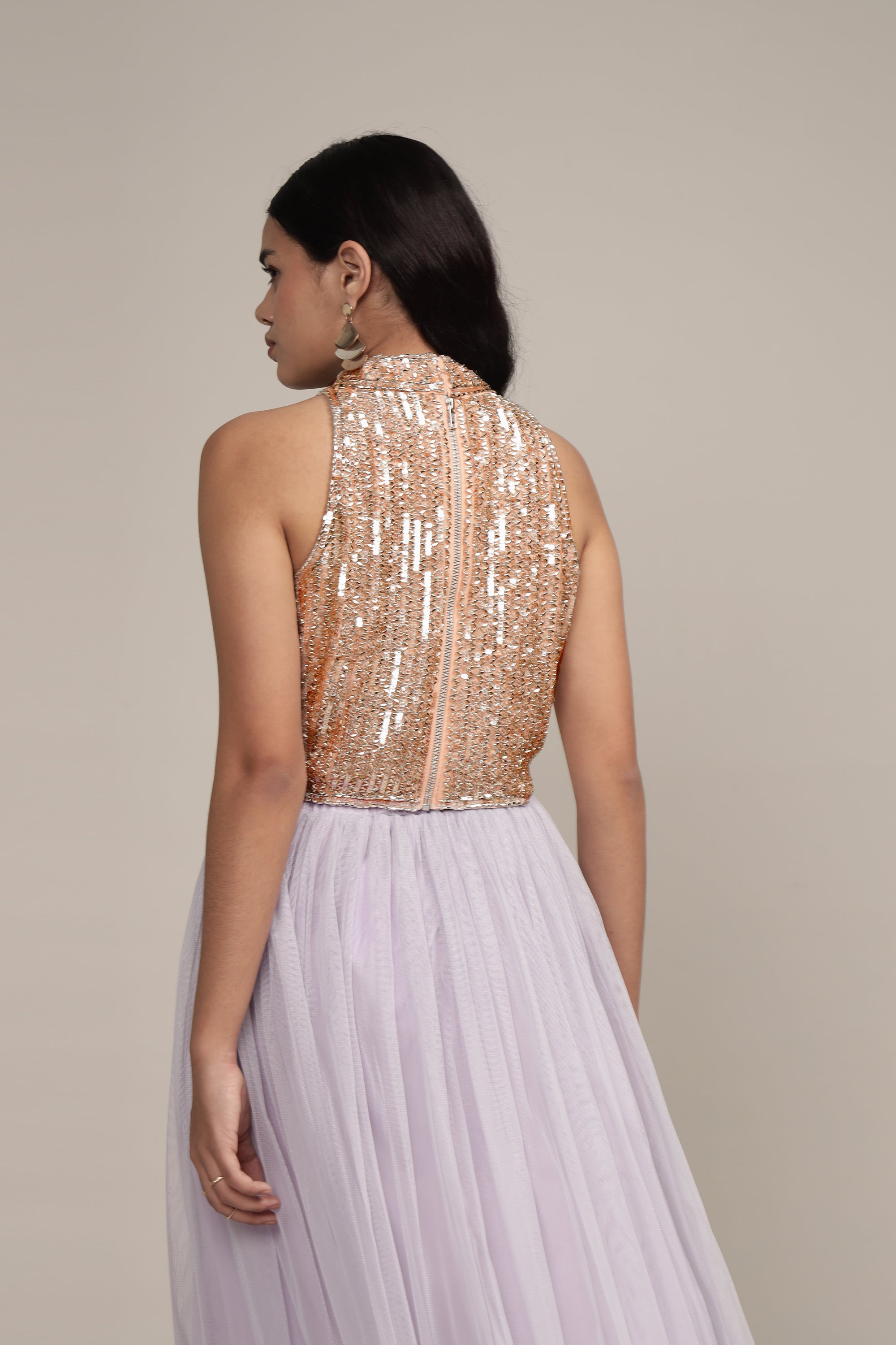Stylish Pink Beetle Embellished High Neck Blouse for Women | Trendy Party & Date Night Outfit | Elegant Casual Wear