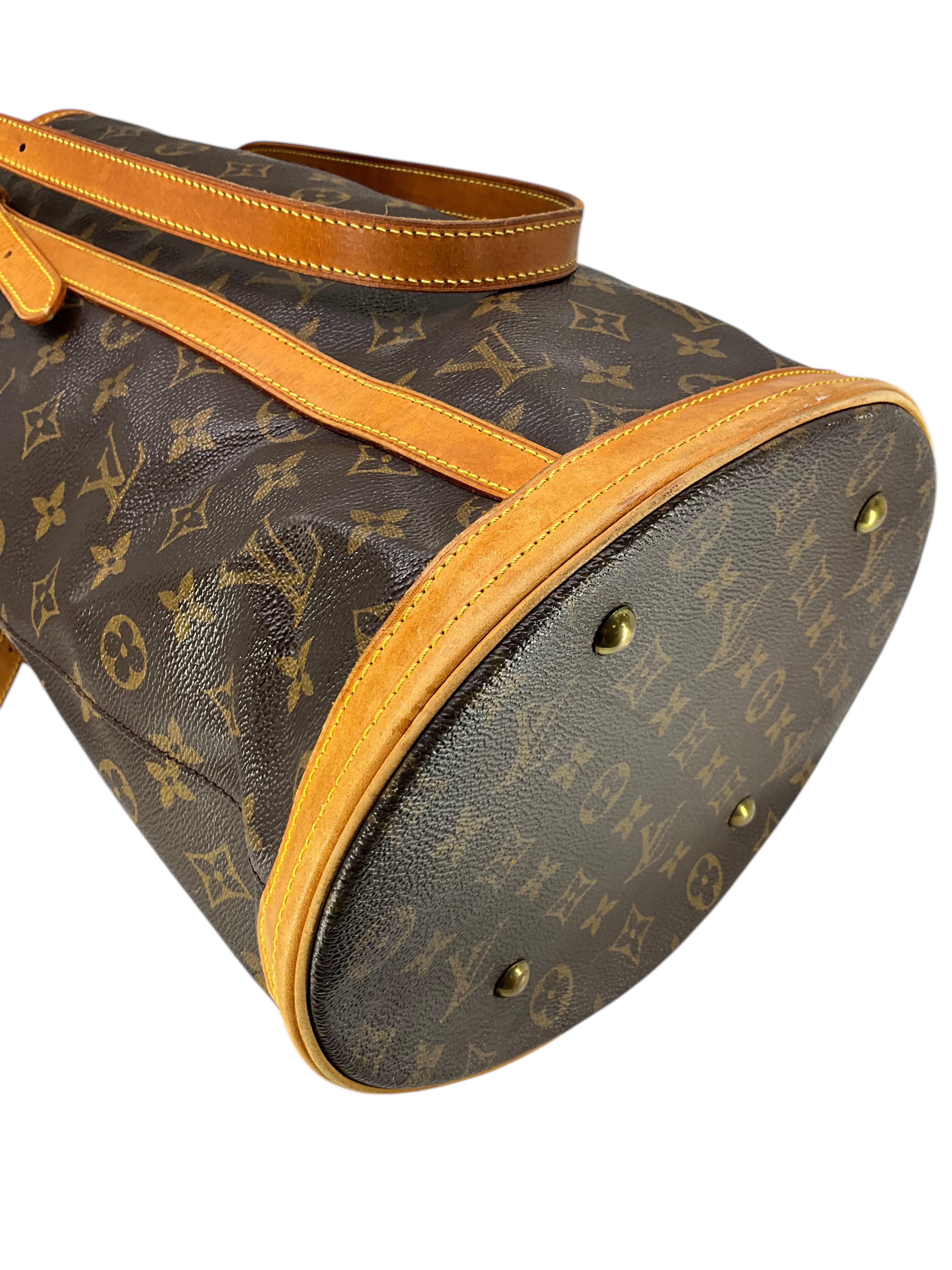 Authentic Louis Vuitton Monogram Canvas Bucket Bag GM - Luxury Designer Handbag for Women, Travel & Everyday Use