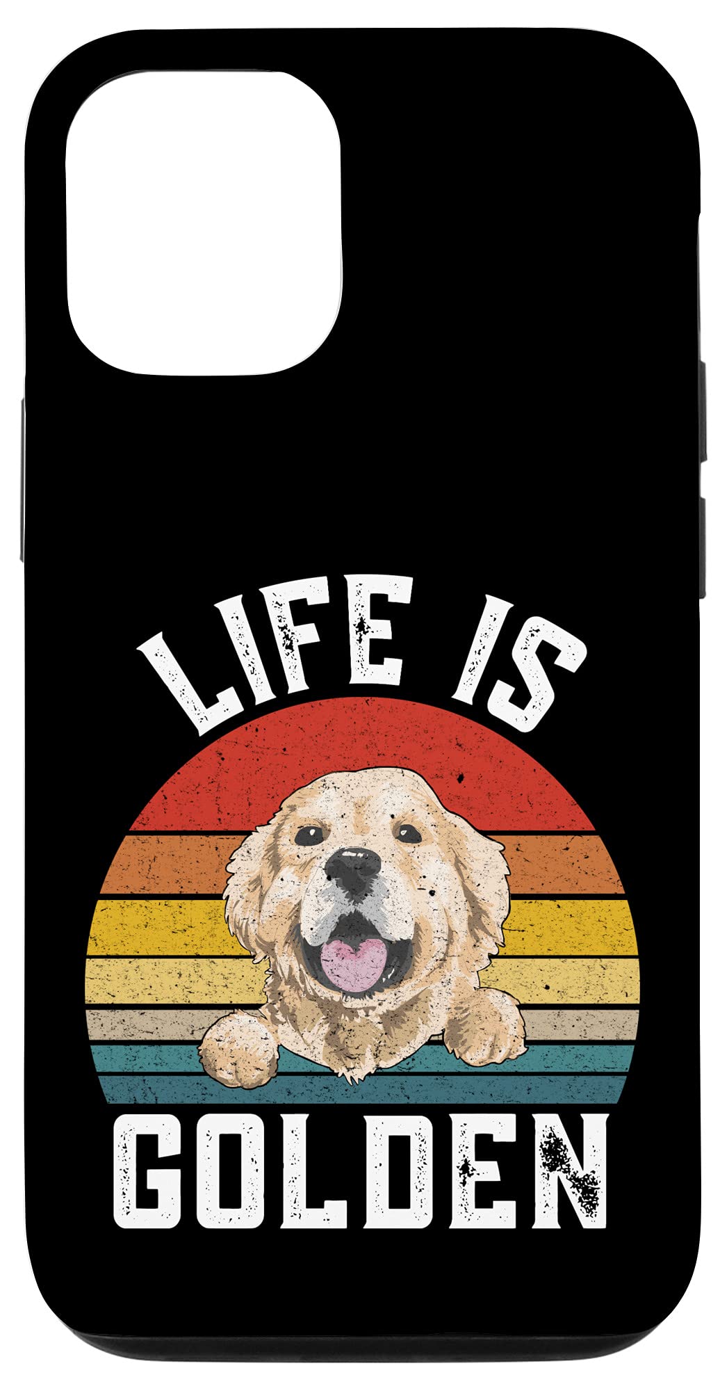 Vintage Golden Retriever iPhone 12/12 Pro Case - Cute Dog Lover Phone Cover - Perfect for Pet Owners & Animal Lovers - Durable Protective Case for Everyday Use