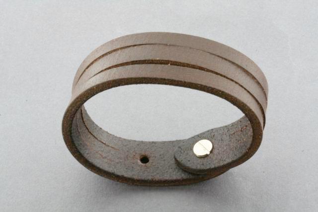 2-Pack Genuine Leather Cuff Bracelets - Chocolate Brown for Men & Women - Perfect for Casual Wear, Boho Style & Gift Giving