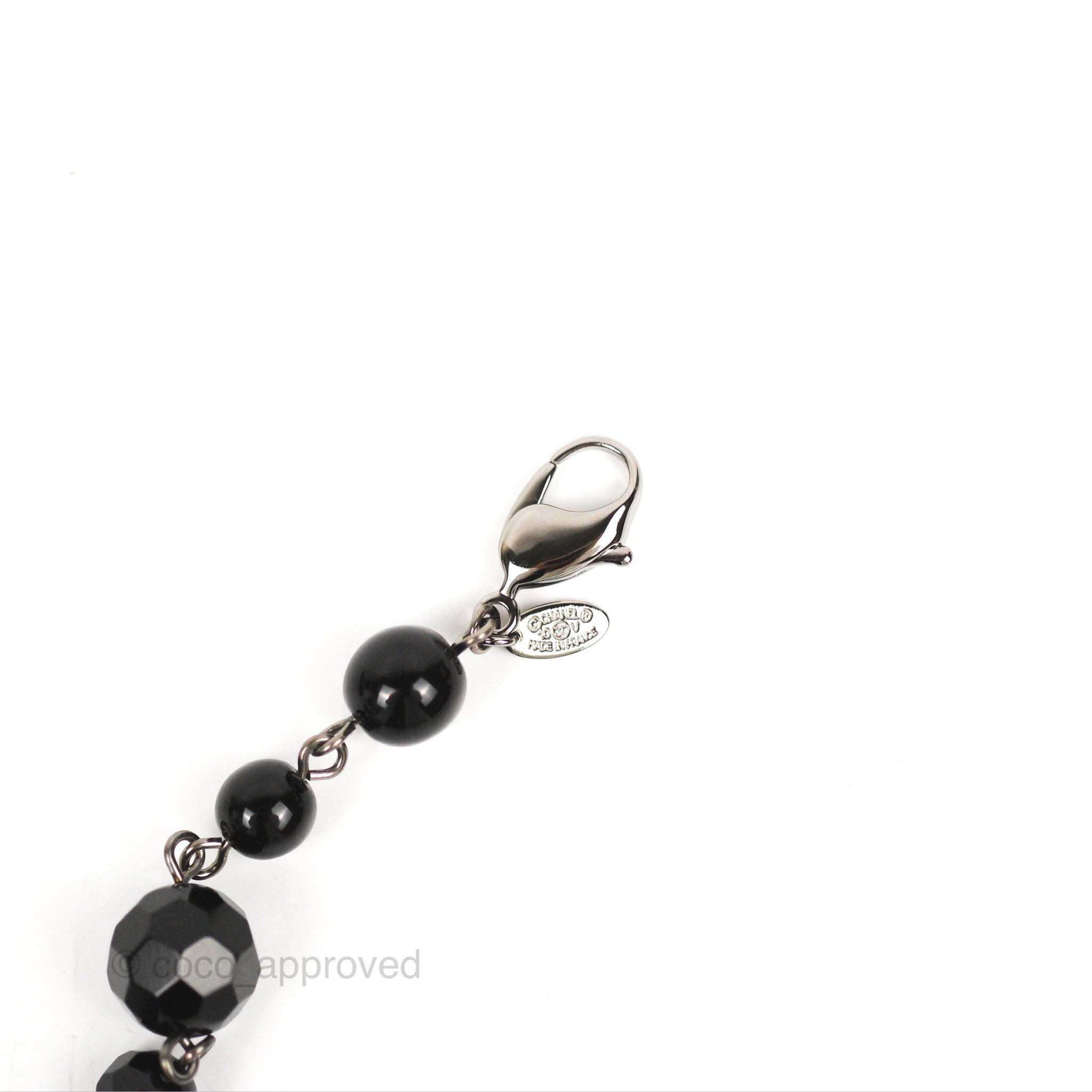 Chanel CC Bead Pendant Bracelet in Gun Metal Tone - 10V | Luxury Fashion Jewelry for Women, Perfect for Parties, Weddings & Special Occasions