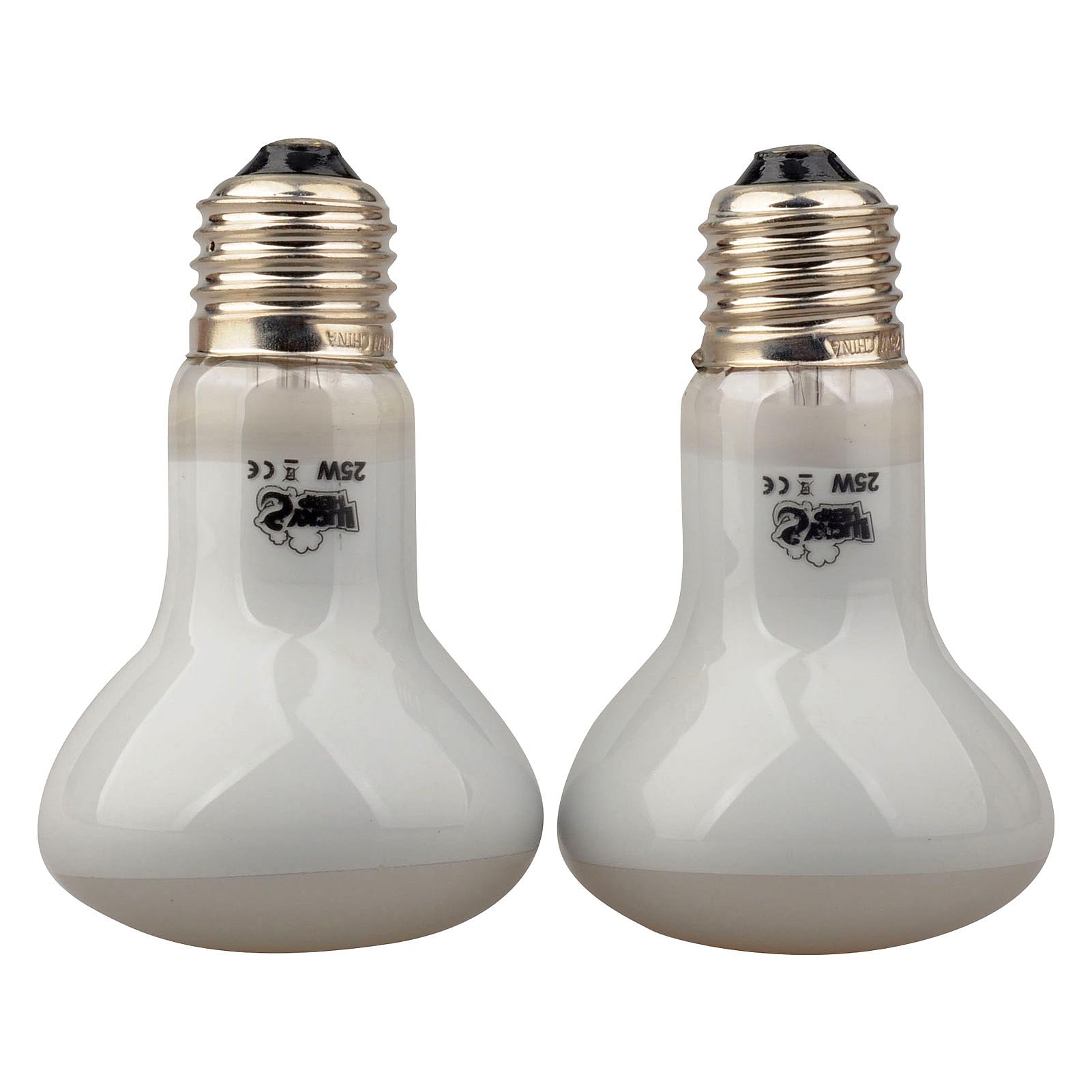 LUCKY HERP Reptile Basking Spot Lamp - 25W Daylight Heat Bulb 2-Pack for Terrariums & Vivariums - Ideal for Lizards, Turtles, and Snakes