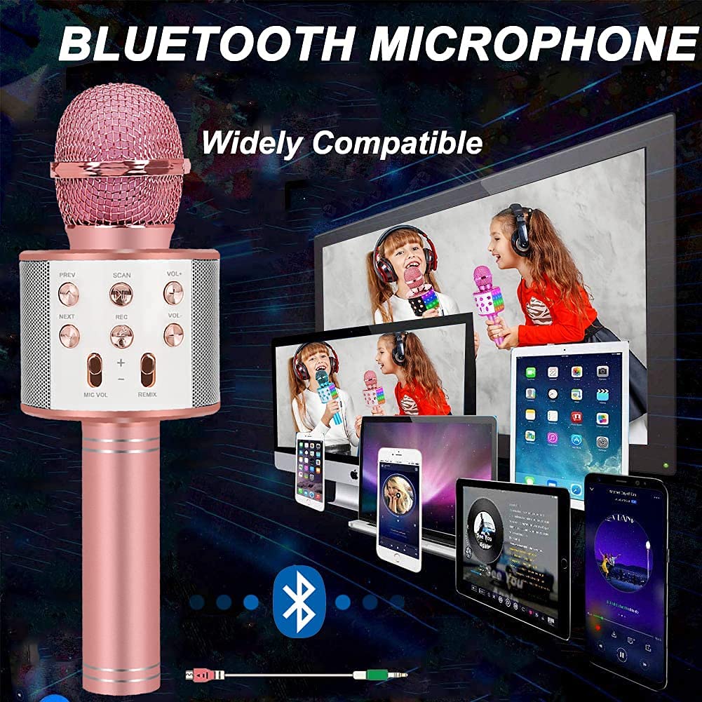 Best Kids Karaoke Microphone for Girls - Wireless Singing Toy Gift for Ages 3-10 | Perfect for Christmas, Birthday & Party Entertainment | Encourages Music Learning & Confidence Building