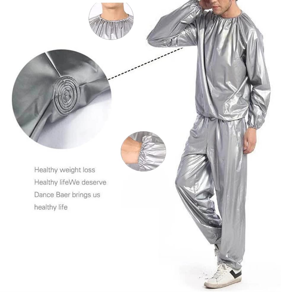 Premium Heavy Duty Sauna Suit for Men & Women - Weight Loss, Exercise & Slimming - Anti-Rip Gym Fitness Workout Sweat Suit for Sauna, Running & Home Training