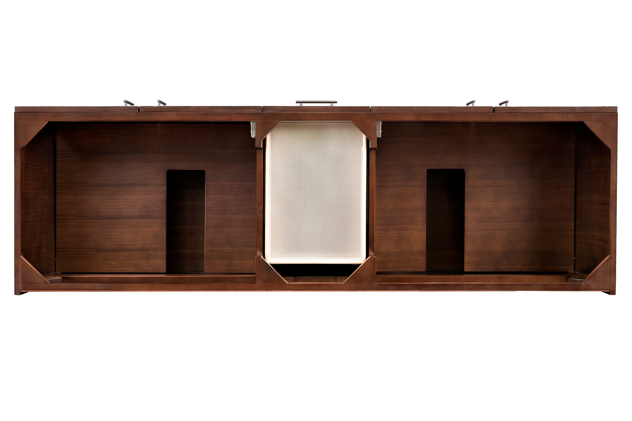 Metropolitan 72 Inch Double Bathroom Vanity in American Walnut - Perfect for Master Bathroom Renovation & Modern Home Décor