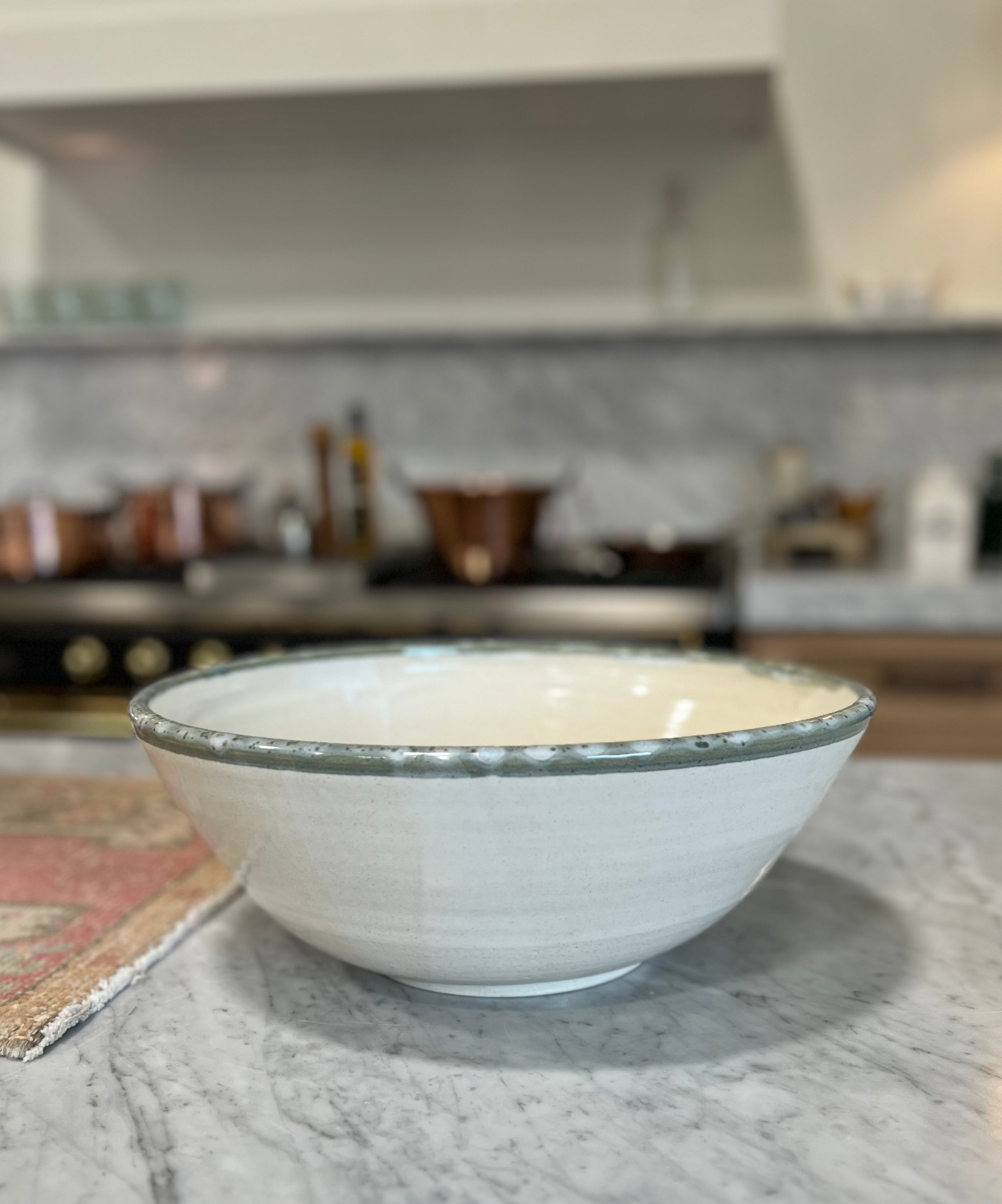 Premium XL Mixing Bowl Set - White & Sea Green - Durable Stainless Steel for Baking, Cooking, Mixing - Perfect for Kitchen, Restaurant & Home Use