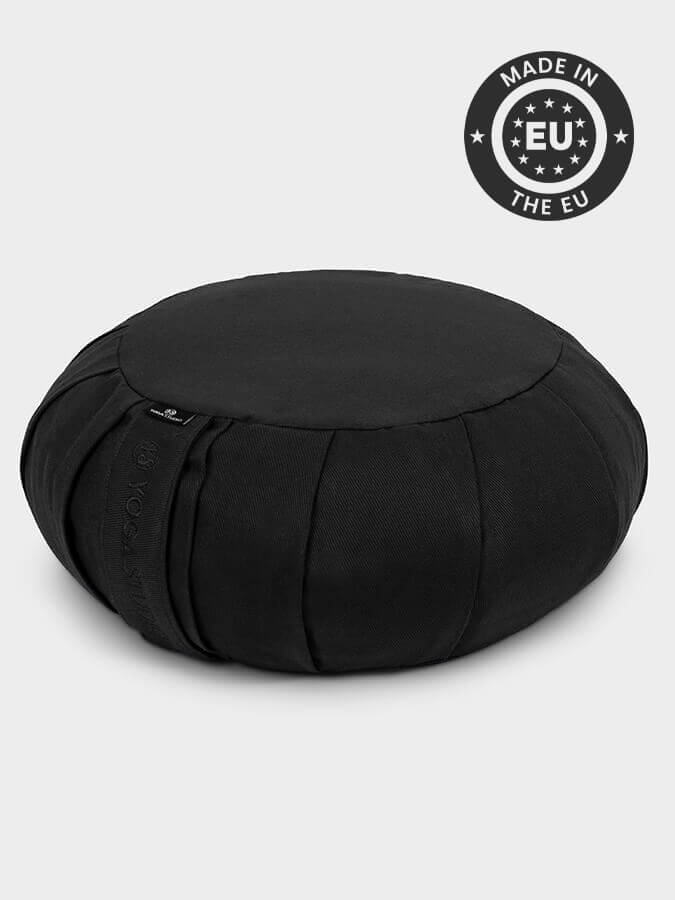 Organic Buckwheat Zafu Meditation Cushion - Round Yoga Pillow for Comfortable Seating, Posture Support & Zen Practice - Perfect for Home, Studio & Meditation Spaces