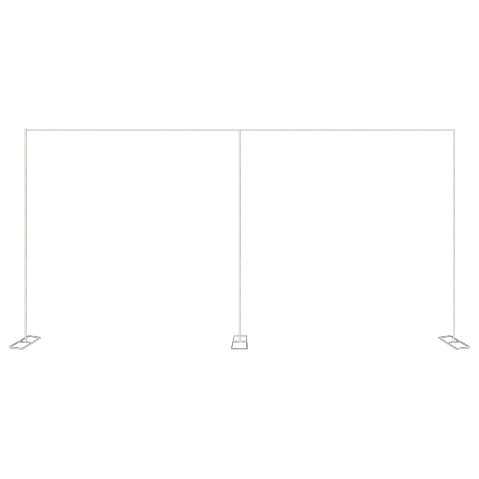 19.6Ft x 9.8Ft Metal Wedding Arch Backdrop Stand - Square Arch Frame for Garden Weddings, Photo Booth, Ceremonies & Events - Durable Silver Wedding Decoration Props (Perfect for Outdoor/Indoor Venues)