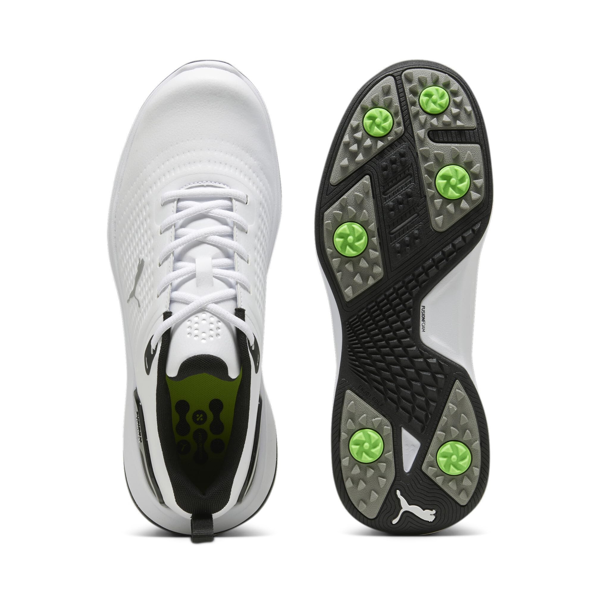 PUMA Men's Grip Fusion Flex Golf Shoes - Lightweight Spiked Golf Footwear for Enhanced Traction & Comfort - Perfect for Golf Course, Driving Range & Outdoor Sports Activities