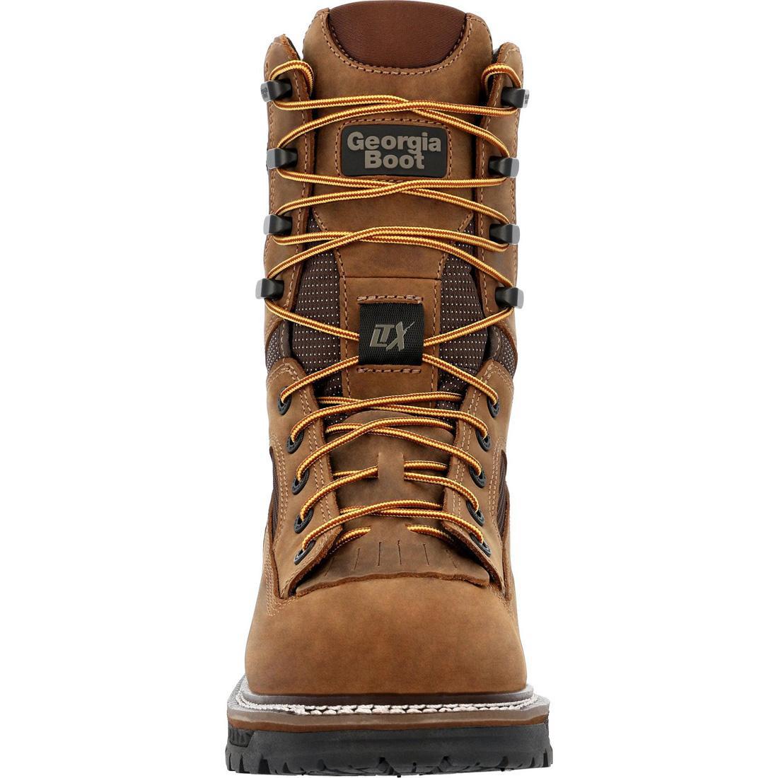 LTX Logger 9 Nano Composite Toe Waterproof Work Boots for Men - Lightweight Safety Shoes with Slip Resistant Outsole - Ideal for Construction, Hiking & Outdoor Work