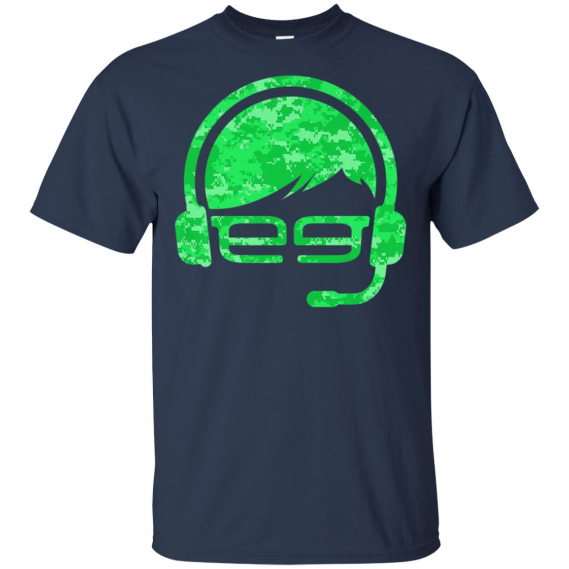 JulieTee Youth Ethan Gamer Green Headphones Graphic T-Shirt for Teens - Cool Gaming Apparel for Esports & Casual Wear
