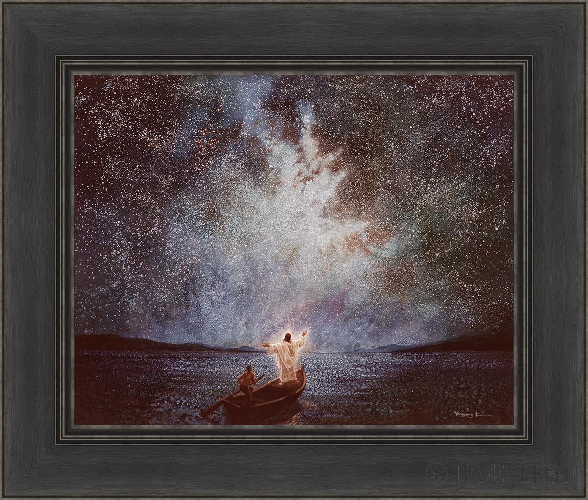 Calm And Stars By Yongsung Kim - Beautiful Celestial Wall Art for Home & Office Decor - Perfect for Bedroom, Living Room, Meditation Space