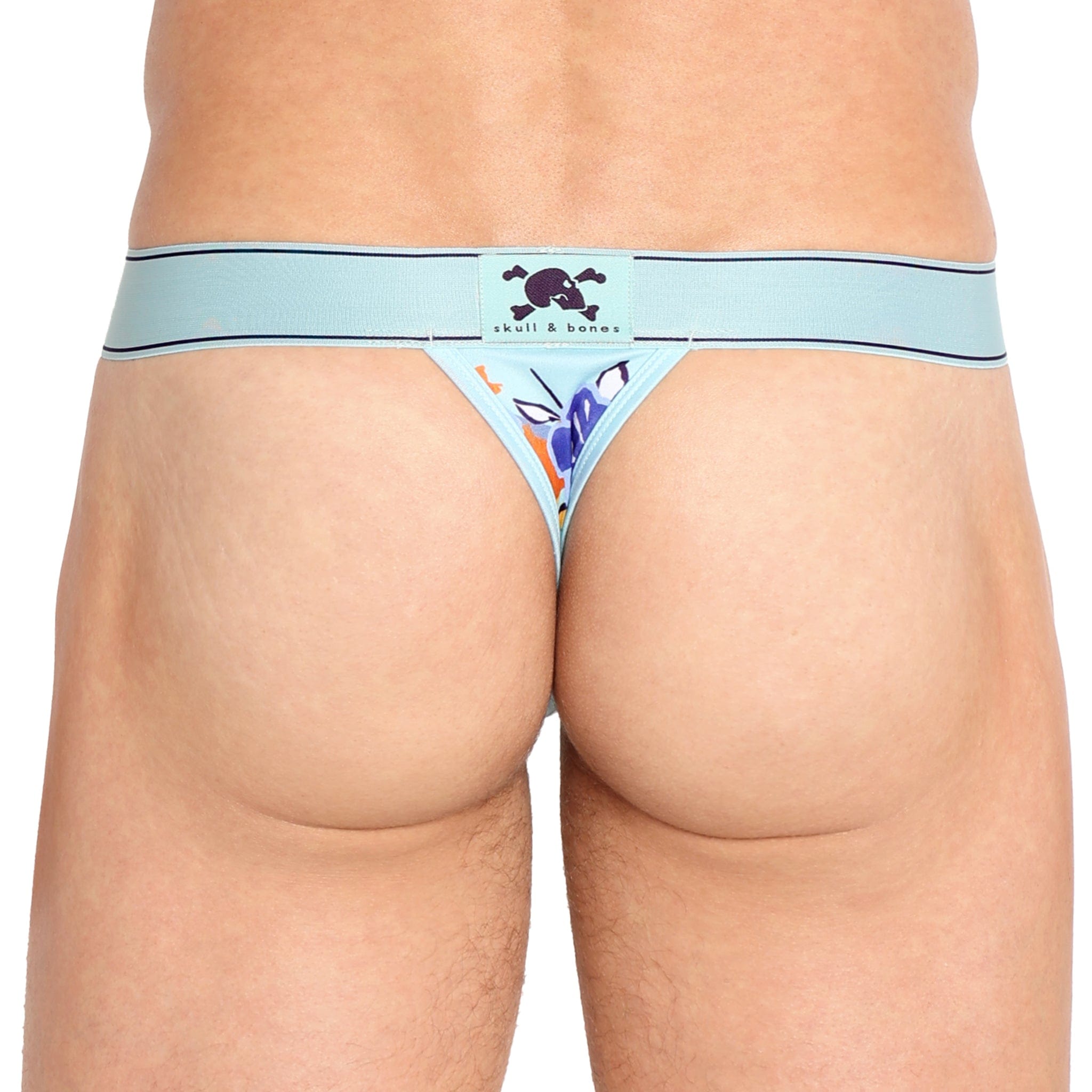 Floral Skull Print Thong Panties - Sexy Lingerie for Women, Perfect for Valentine's Day, Date Night or Boudoir Photography