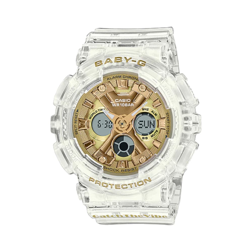 CASIO BABY-G BA-130CVG-7ADR Women's Digital Sport Watch with White Resin Strap - Waterproof, Shock Resistant for Running, Swimming & Outdoor Activities